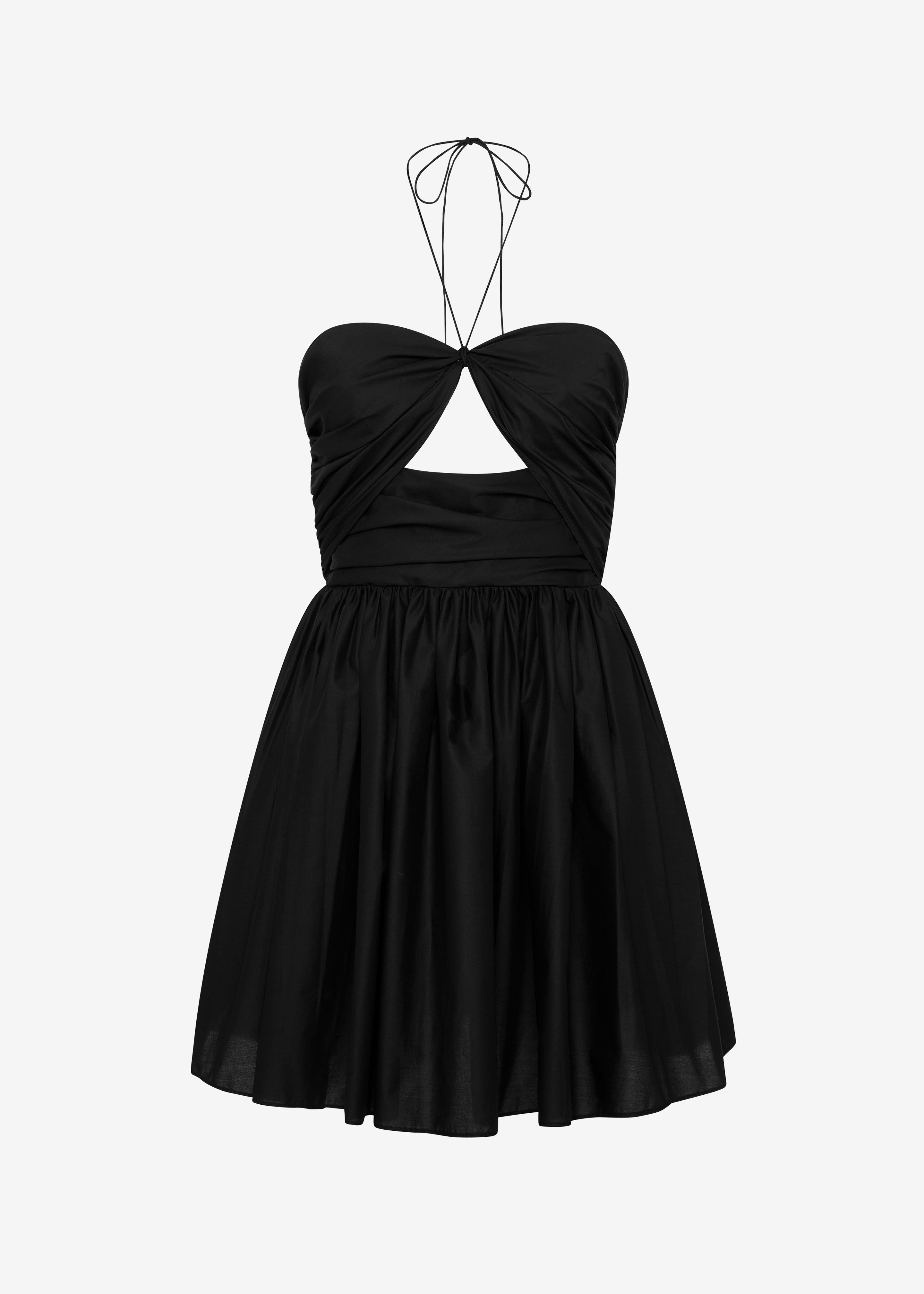 Matteau Bandeau Rouched Mini Dress - Black - 6