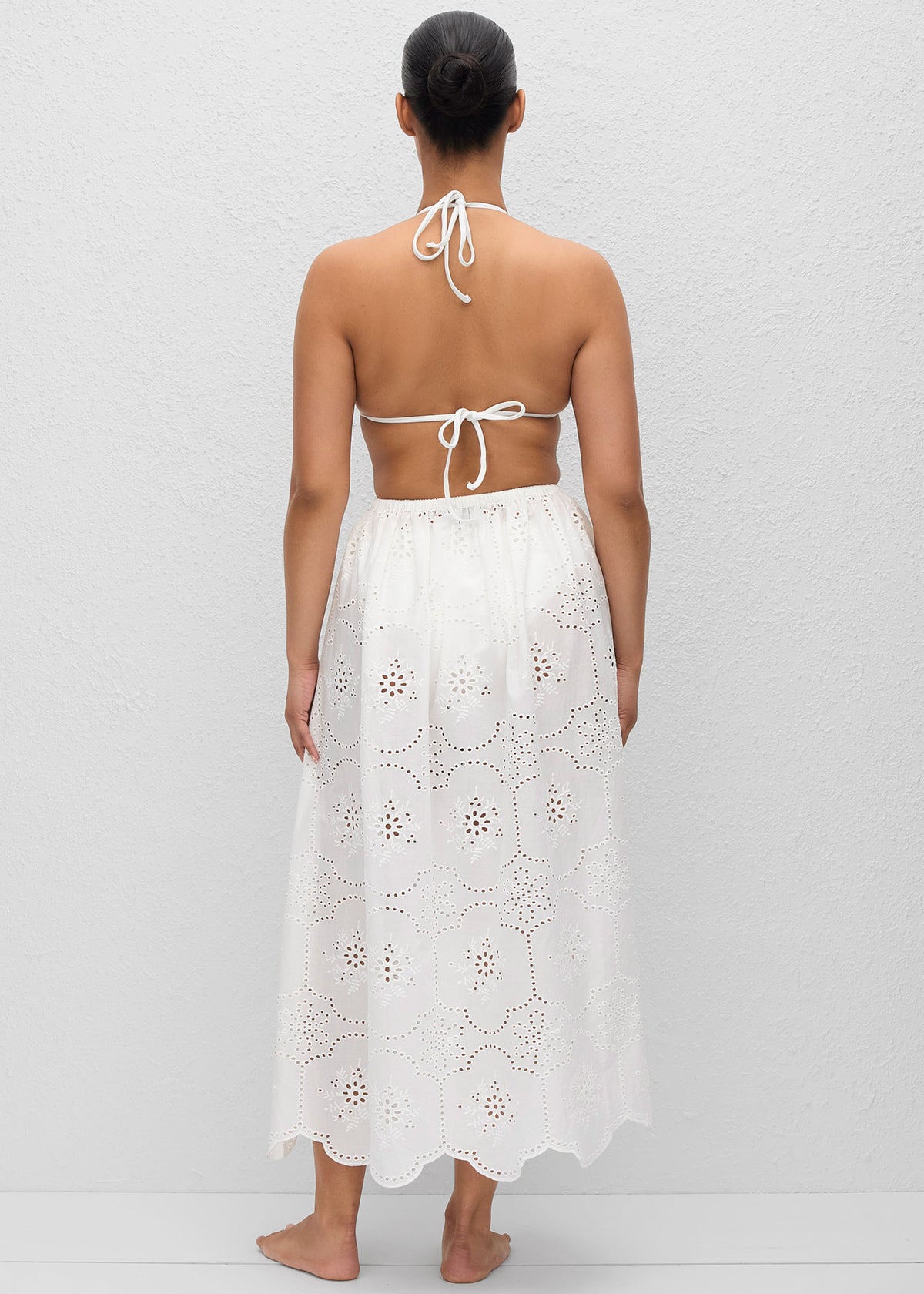 Matteau Broderie Midi Skirt - White - 10