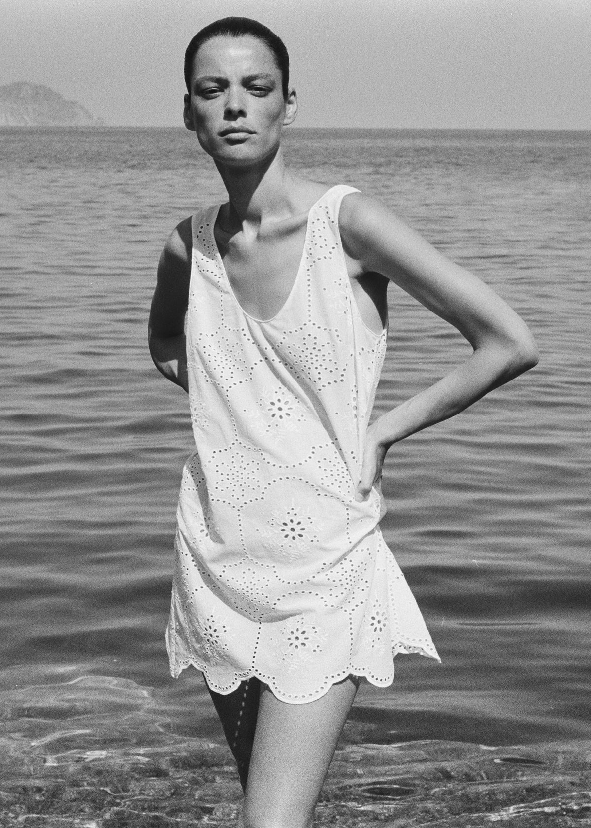 Matteau Broderie Tank Mini Dress - White The Frankie Shop Matteau Broderie Tank Mini Dress - White The Frankie Shop