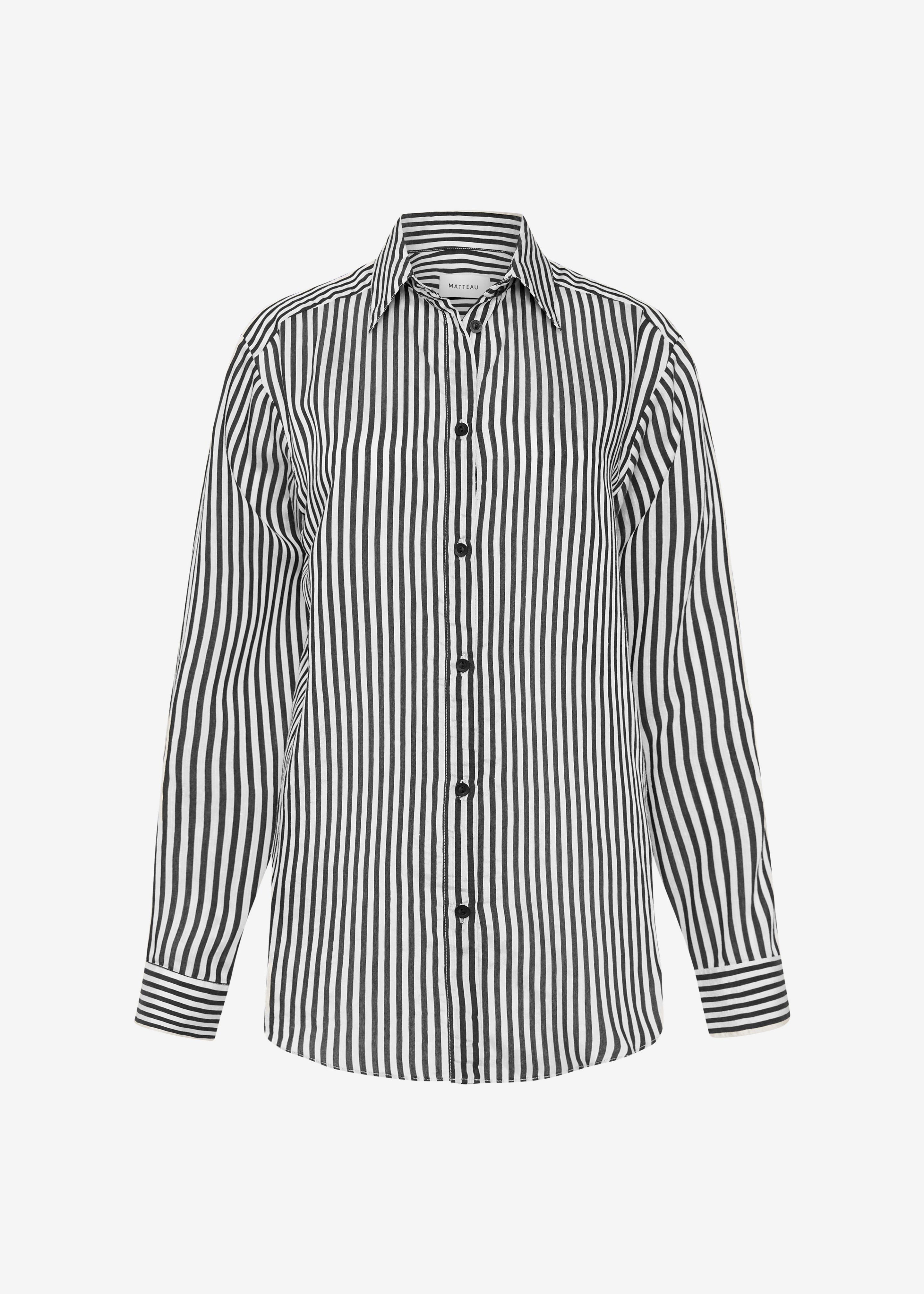 Matteau Classic Contrast Stripe Shirt - Ink Stripe - 8