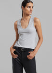 Matteau Deep U Tank - Heather Grey