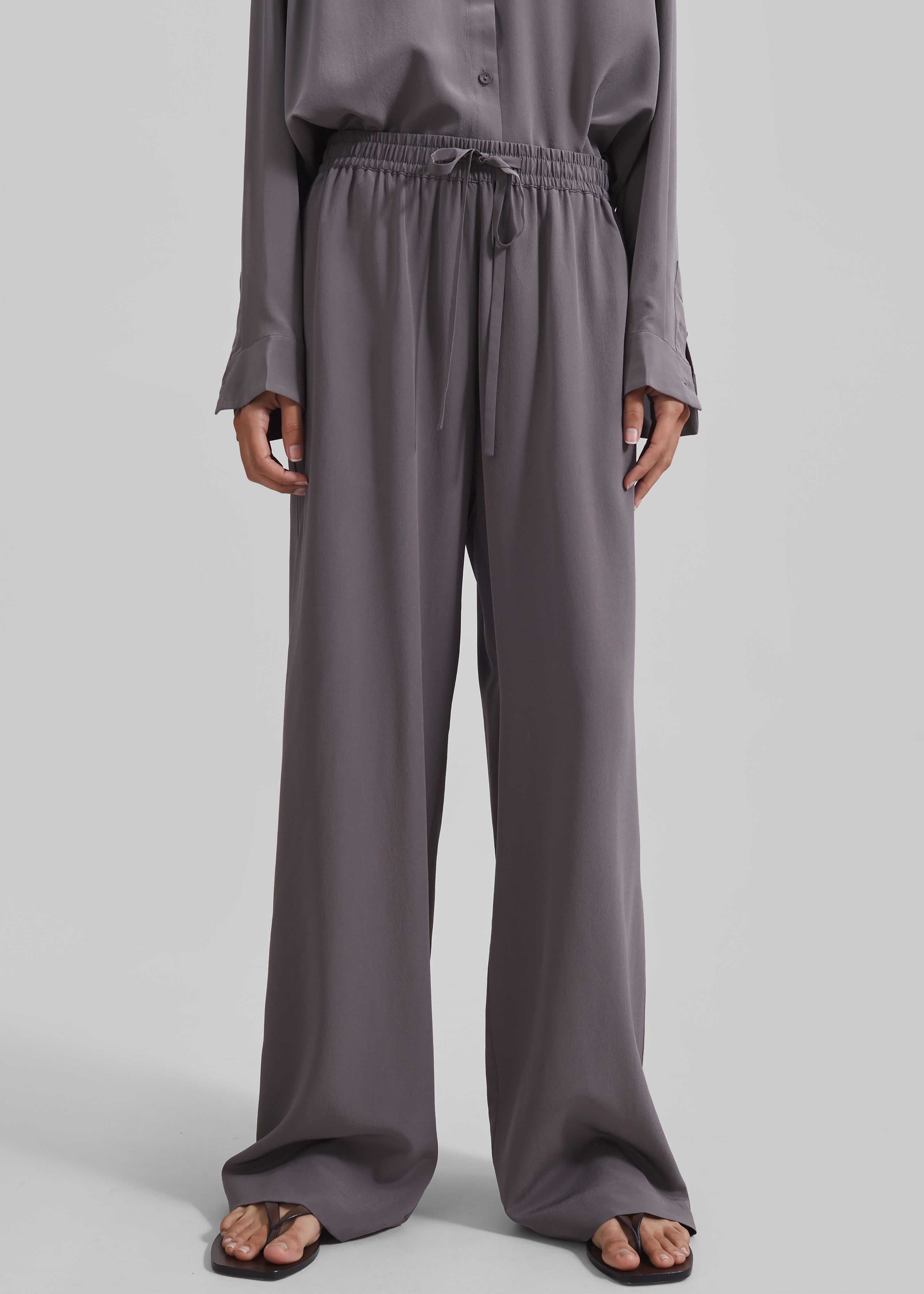 Matteau Drawstring Trouser - Slate - 3