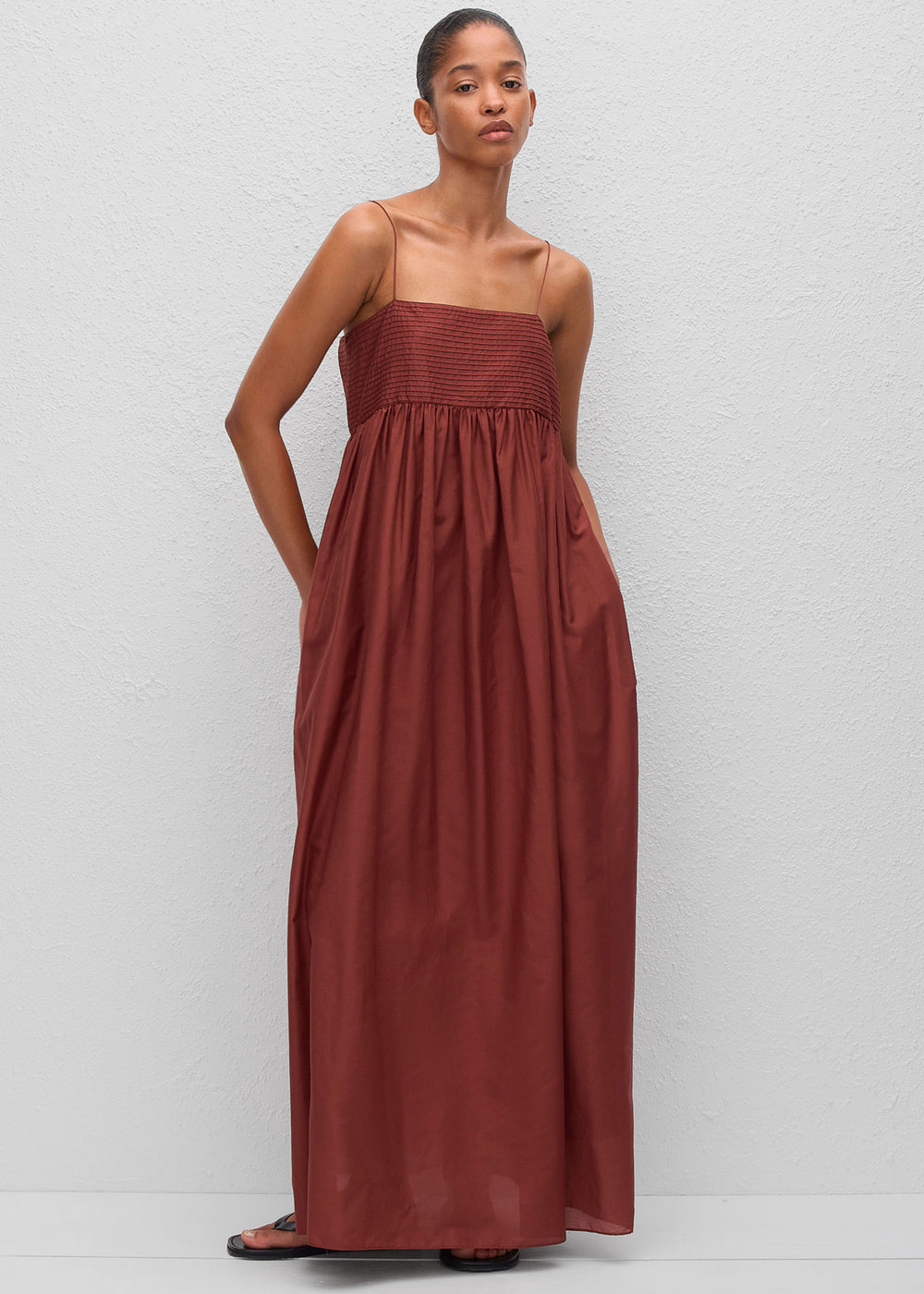 Matteau Empire Pintuck Bodice Dress - Maroc - 1