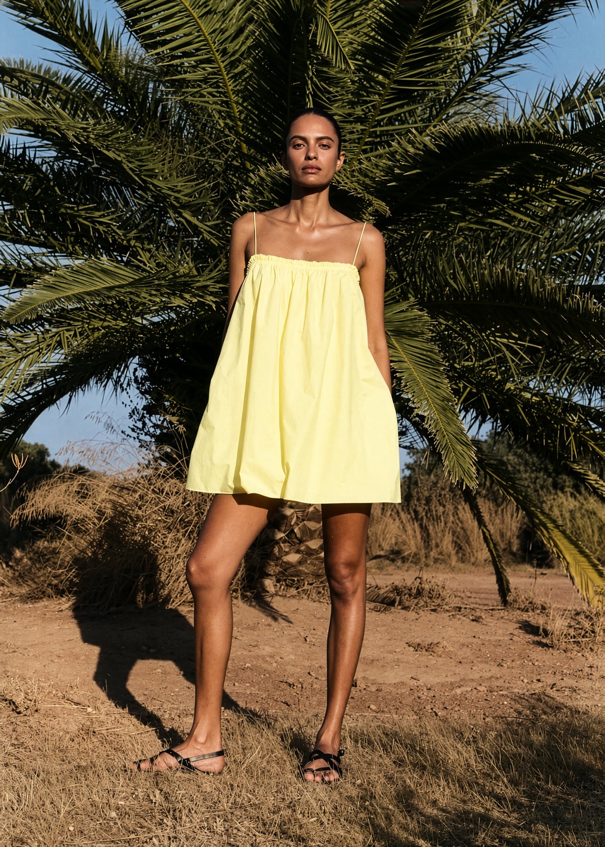 Matteau Frill Cami Mini Dress - Limoncello - 2