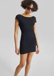 Matteau Low Back Mini Tee Dress - Black