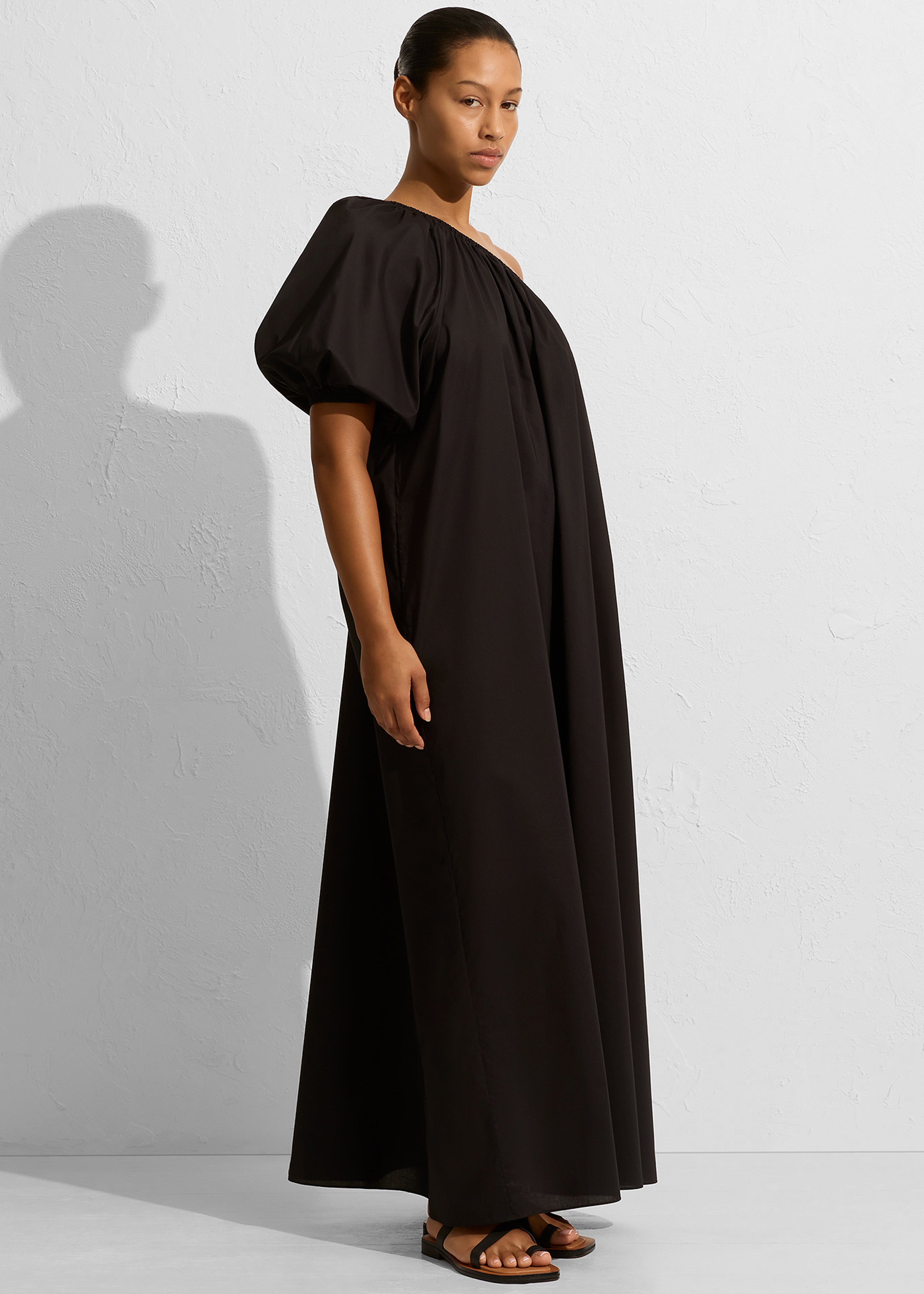 Matteau One Shoulder Maxi Dress - Black - 4