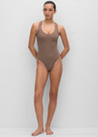 Matteau Racer Back Maillot - Clay