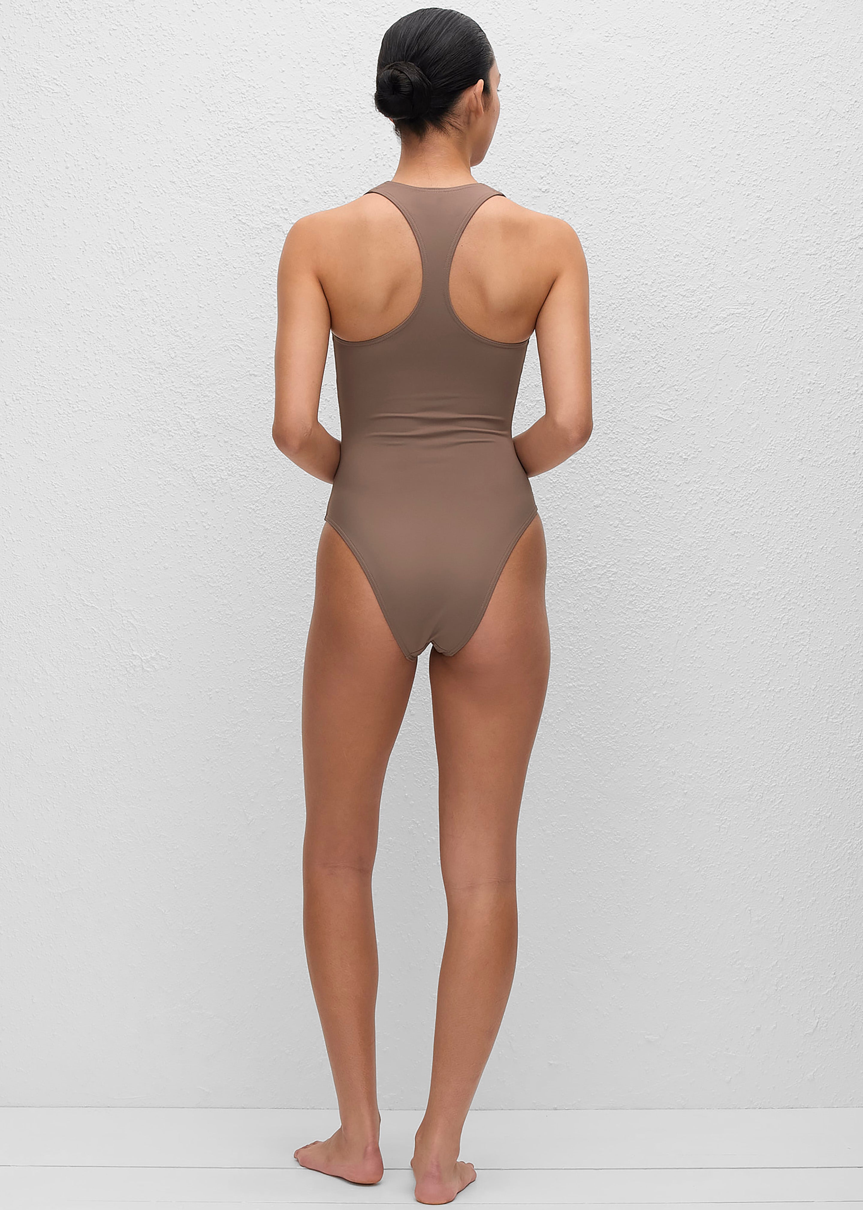 Matteau Racer Back Maillot - Clay - 2