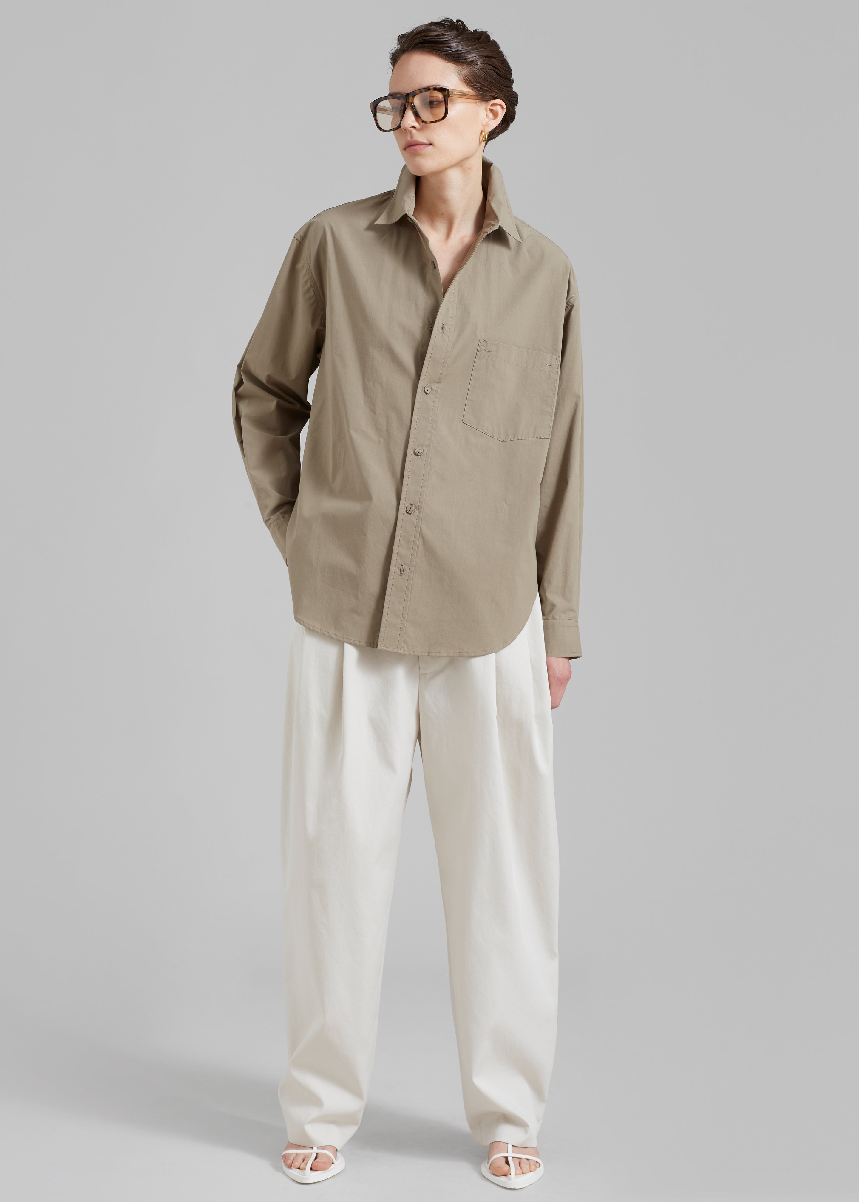 Matteau Relaxed Shirt - Taupe – The Frankie Shop