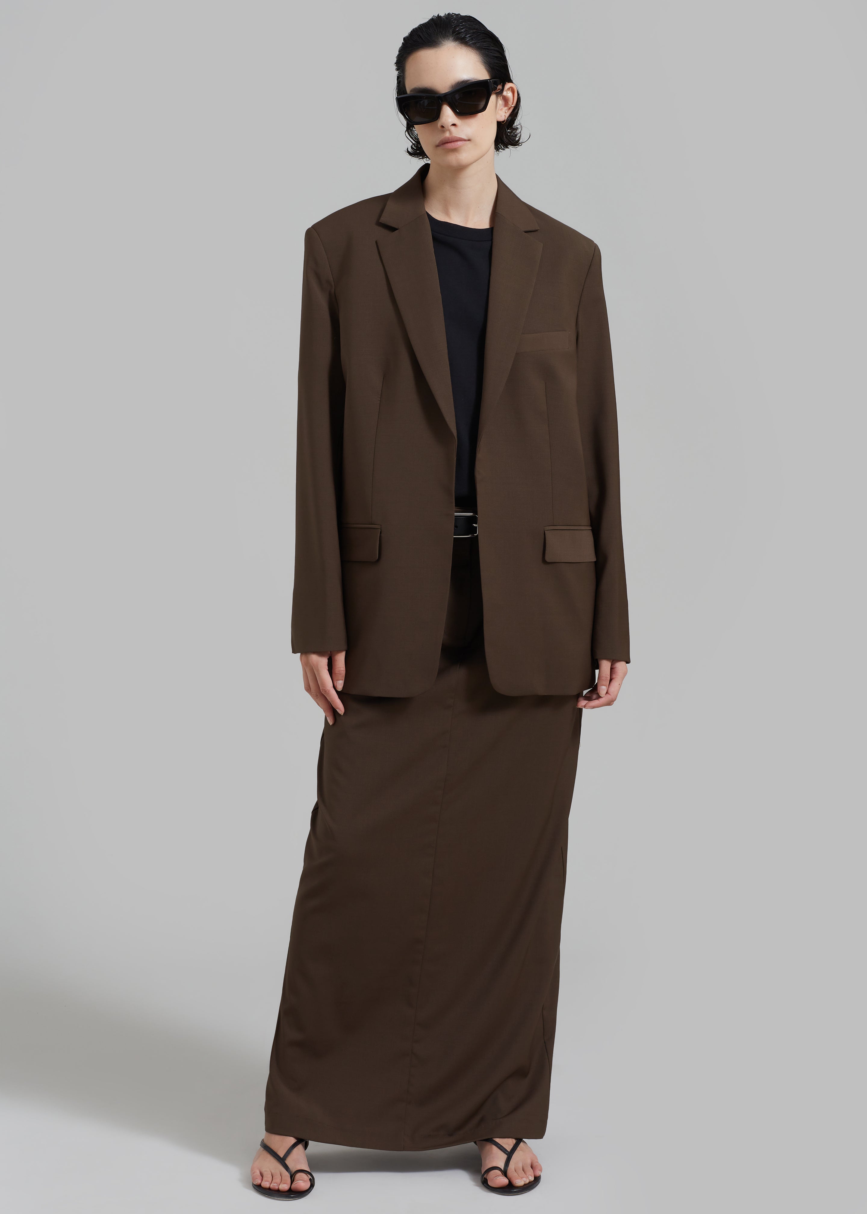Matteau Relaxed Tailored Blazer - Coffee - 2
