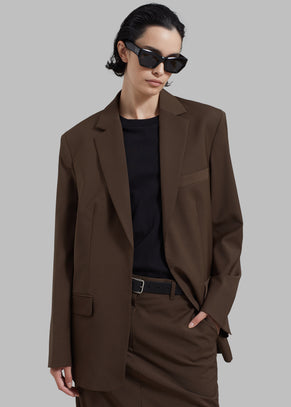 Matteau Relaxed Tailored Blazer - Coffee