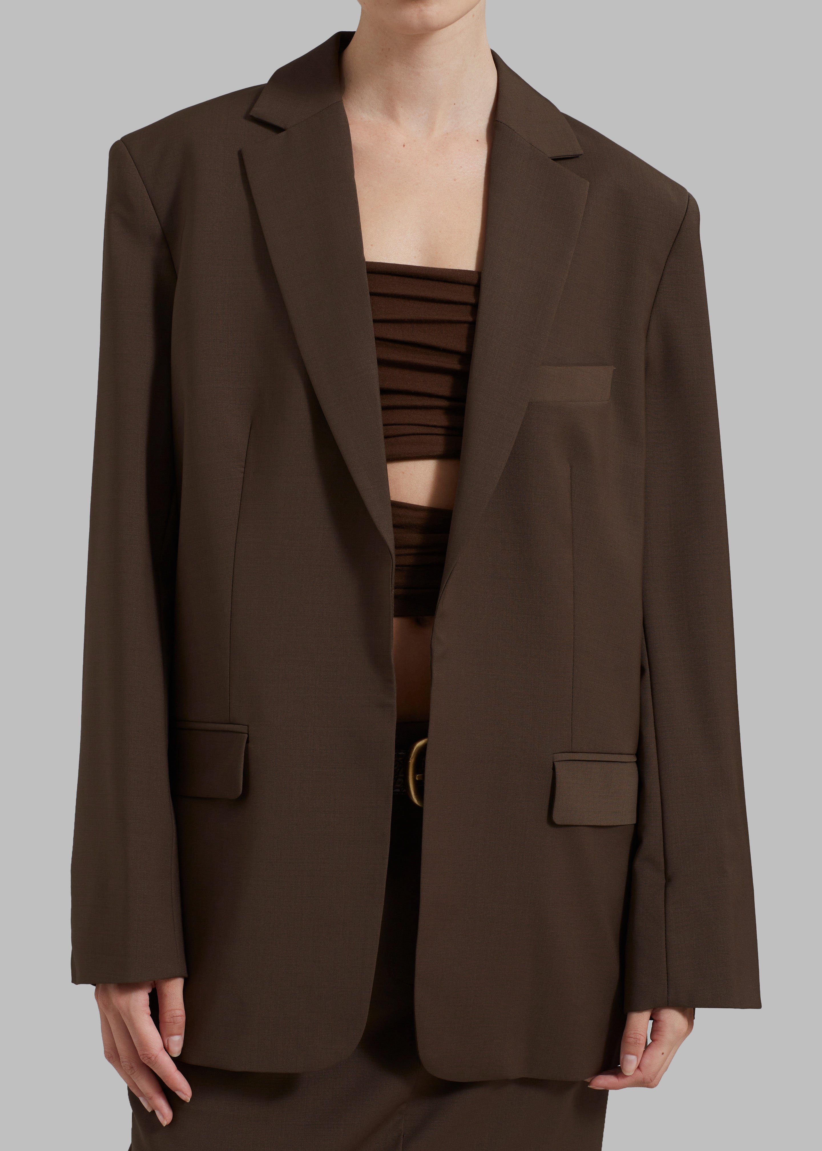 Matteau Relaxed Tailored Blazer - Coffee - 4