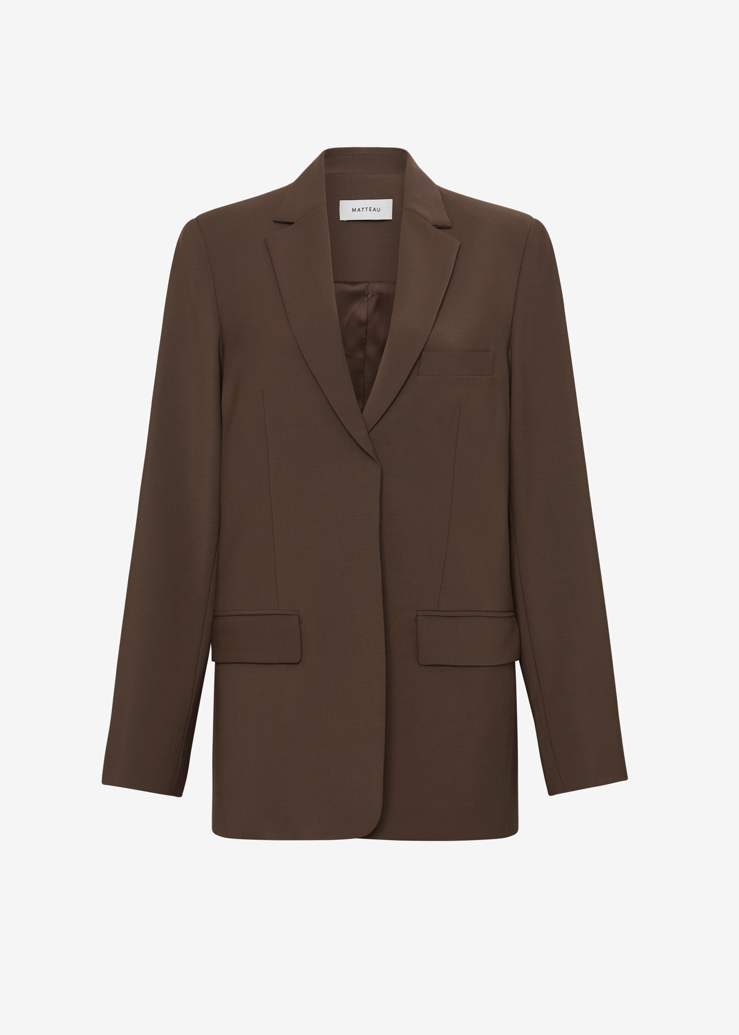 Matteau Relaxed Tailored Blazer - Coffee - 10