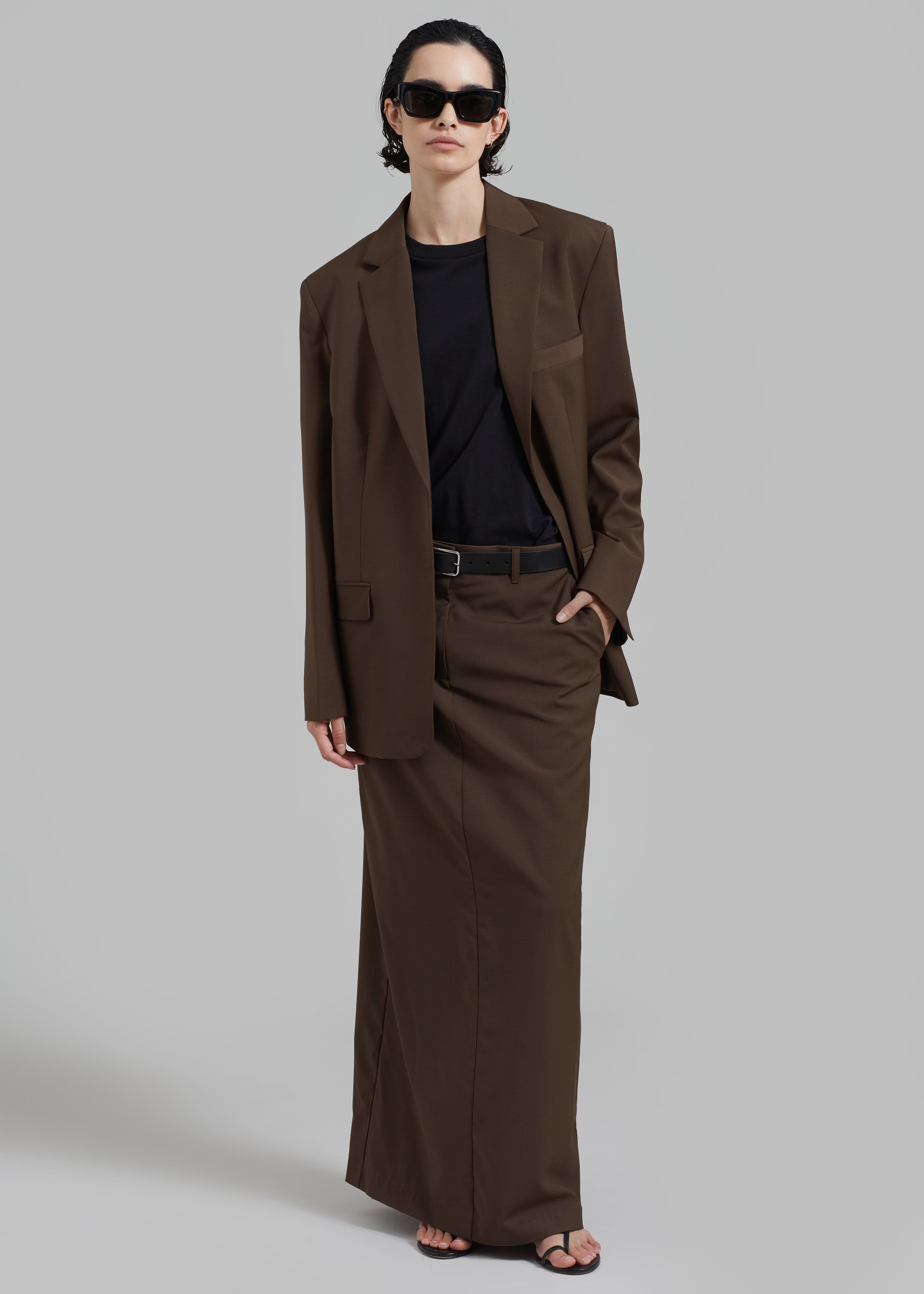 Matteau Relaxed Tailored Skirt - Coffee - 6