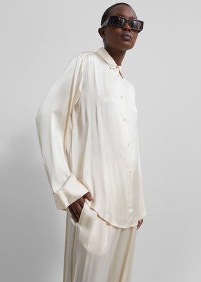 Matteau Satin Shirt - Ivory