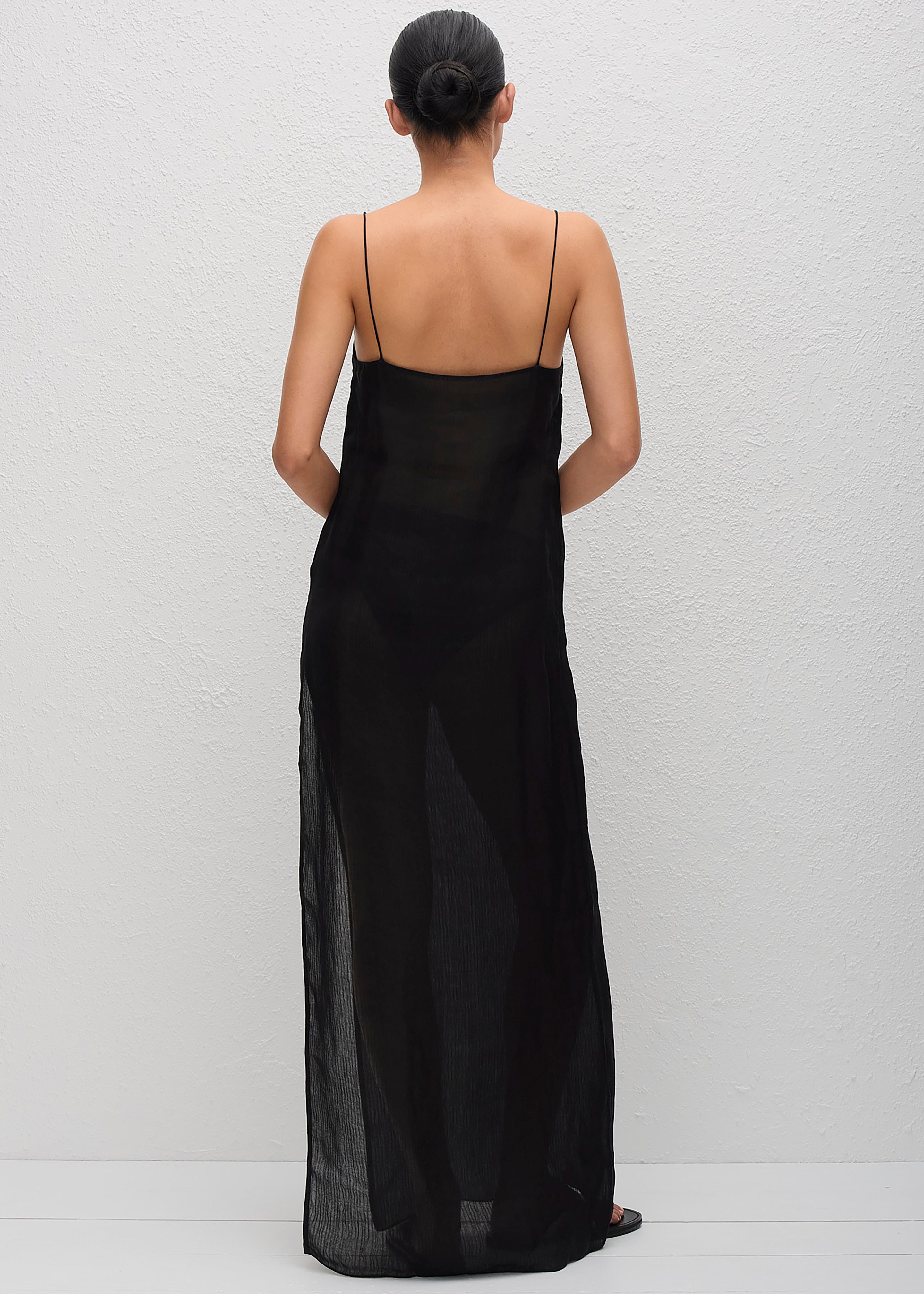 Matteau Sheer Cami Dress - Black – The Frankie Shop