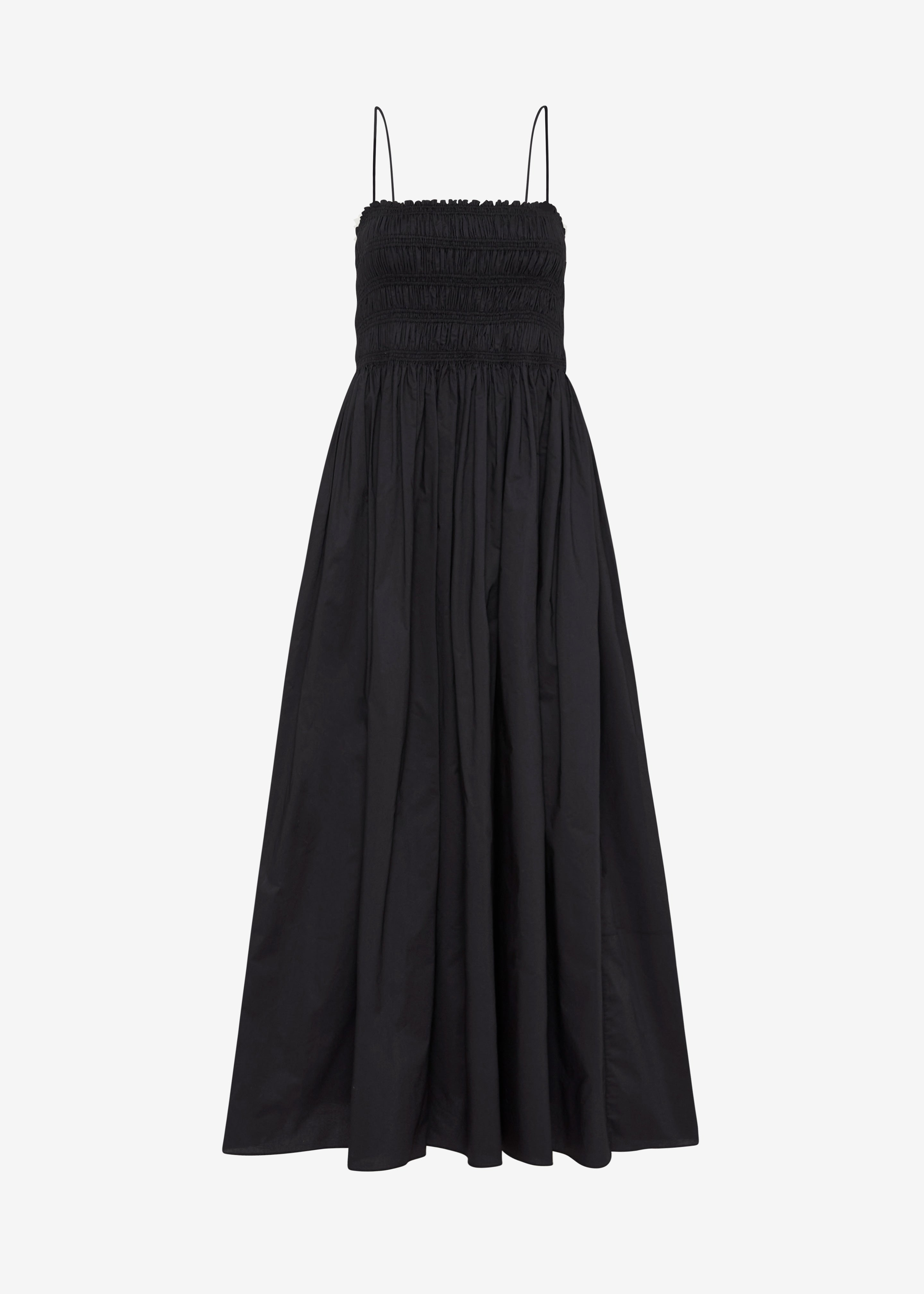 Matteau Shirred Bodice Dress - Black - 5
