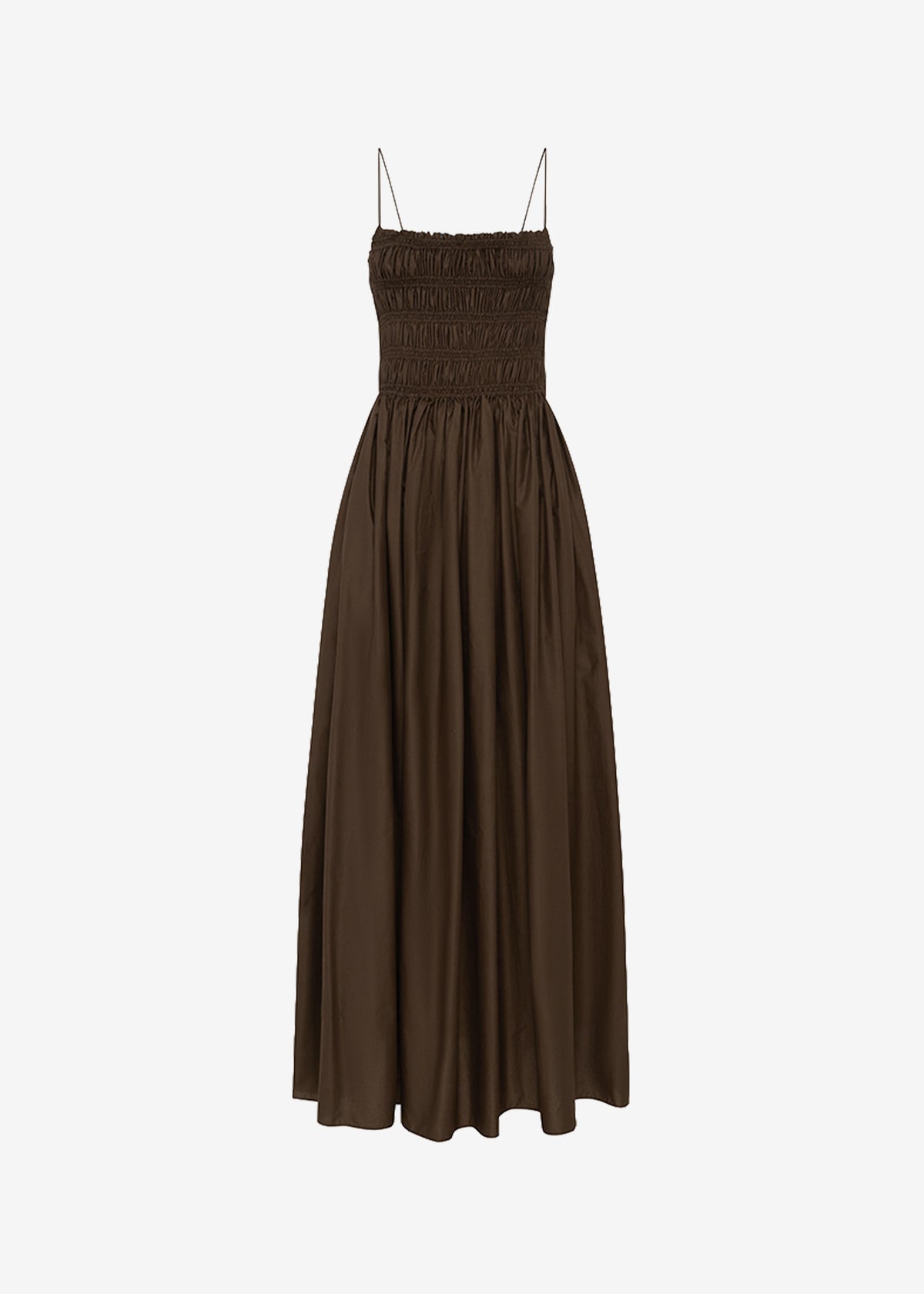 Matteau Shirred Bodice Dress - Chocolate - 6