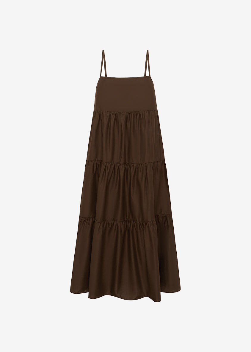 Matteau Tiered Sundress - Chocolate - 4
