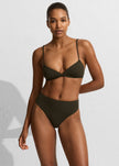 Matteau Tri Bikini Top - Thyme Crinkle