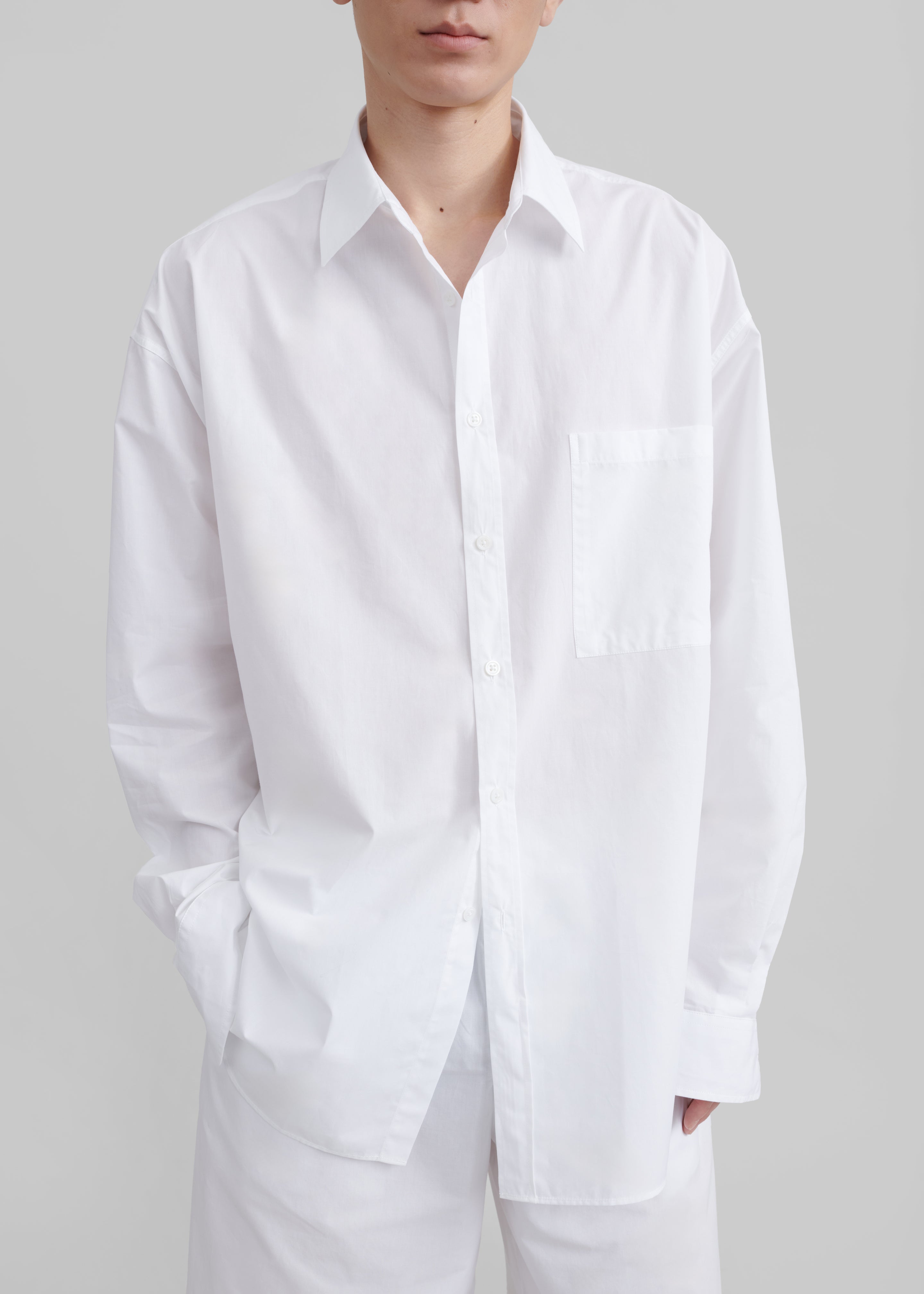 Matthias Oversized Shirt - White - 3