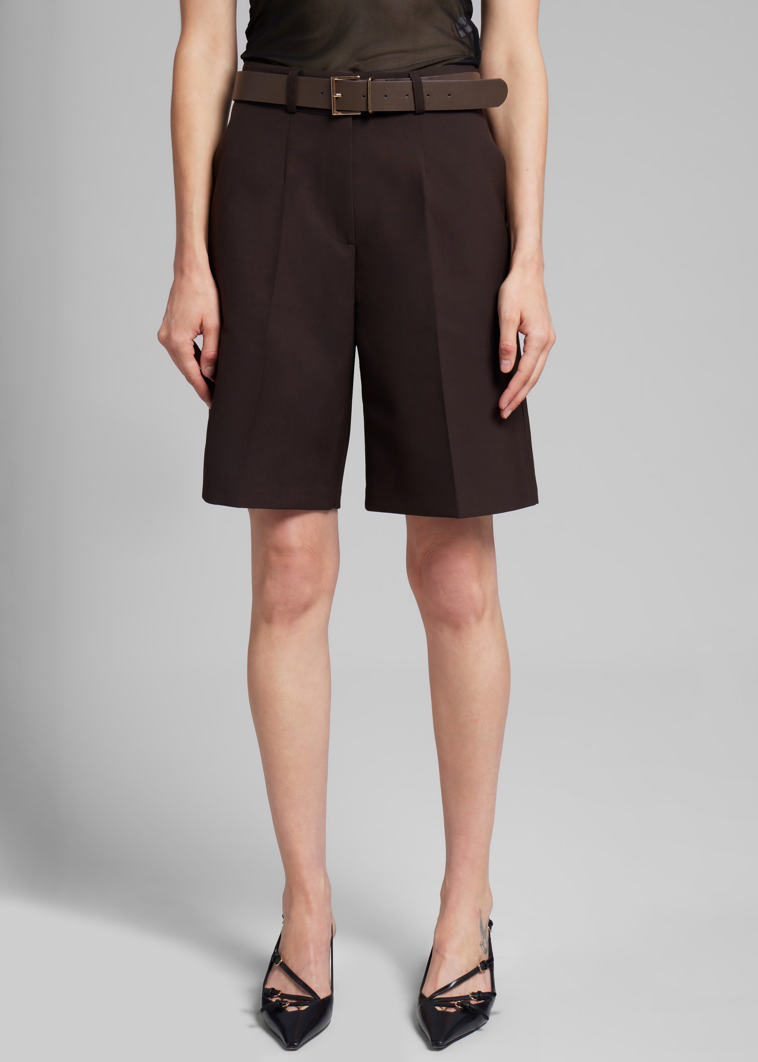 Maura Bermuda Shorts - Brown - 10