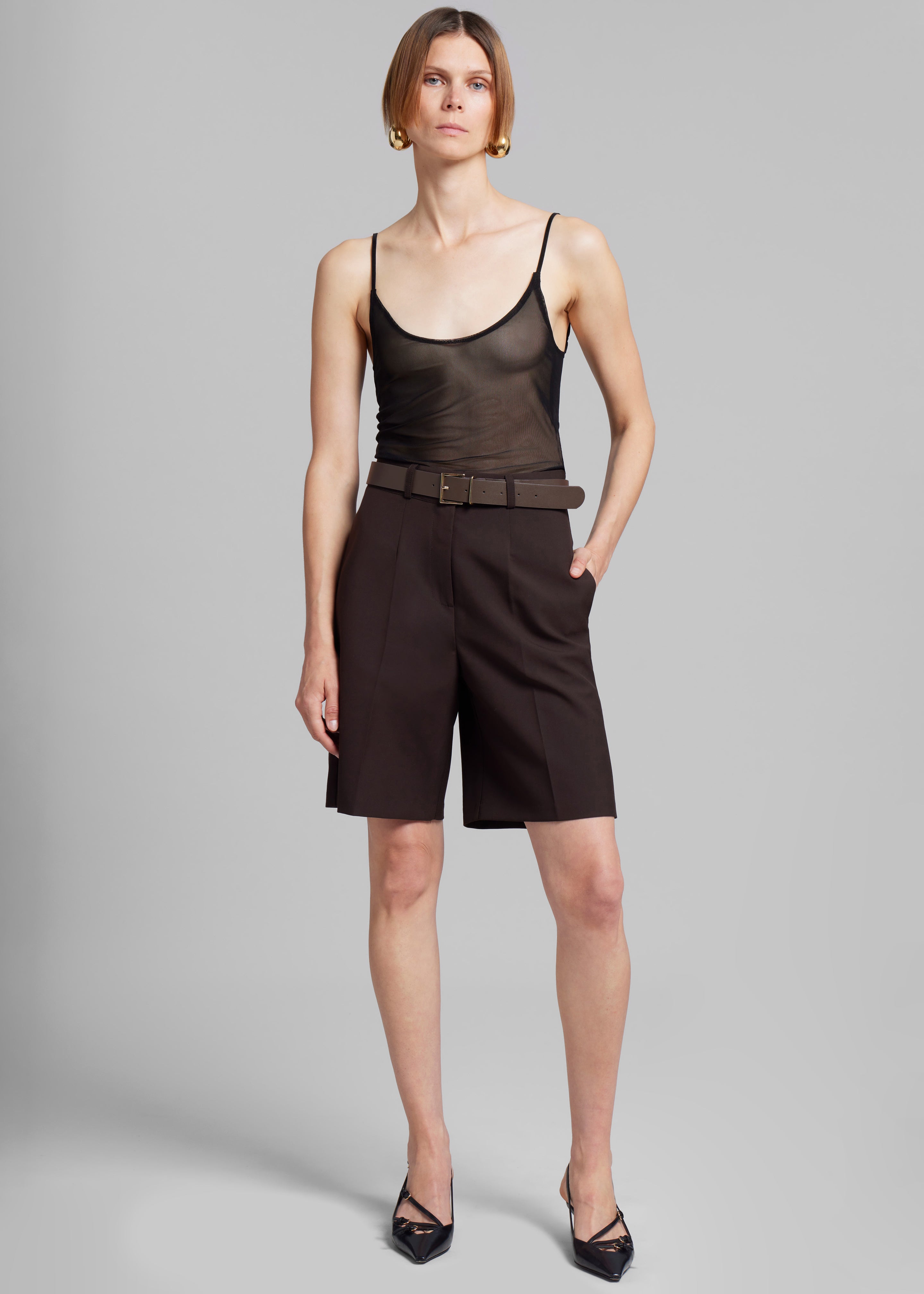 Maura Bermuda Shorts - Brown - 7