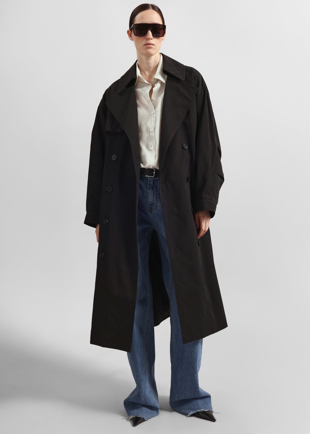 Mavis Oversized Trench - Black - 4