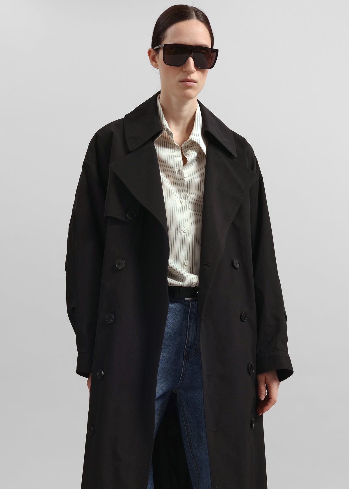 Mavis Oversized Trench - Black - 6