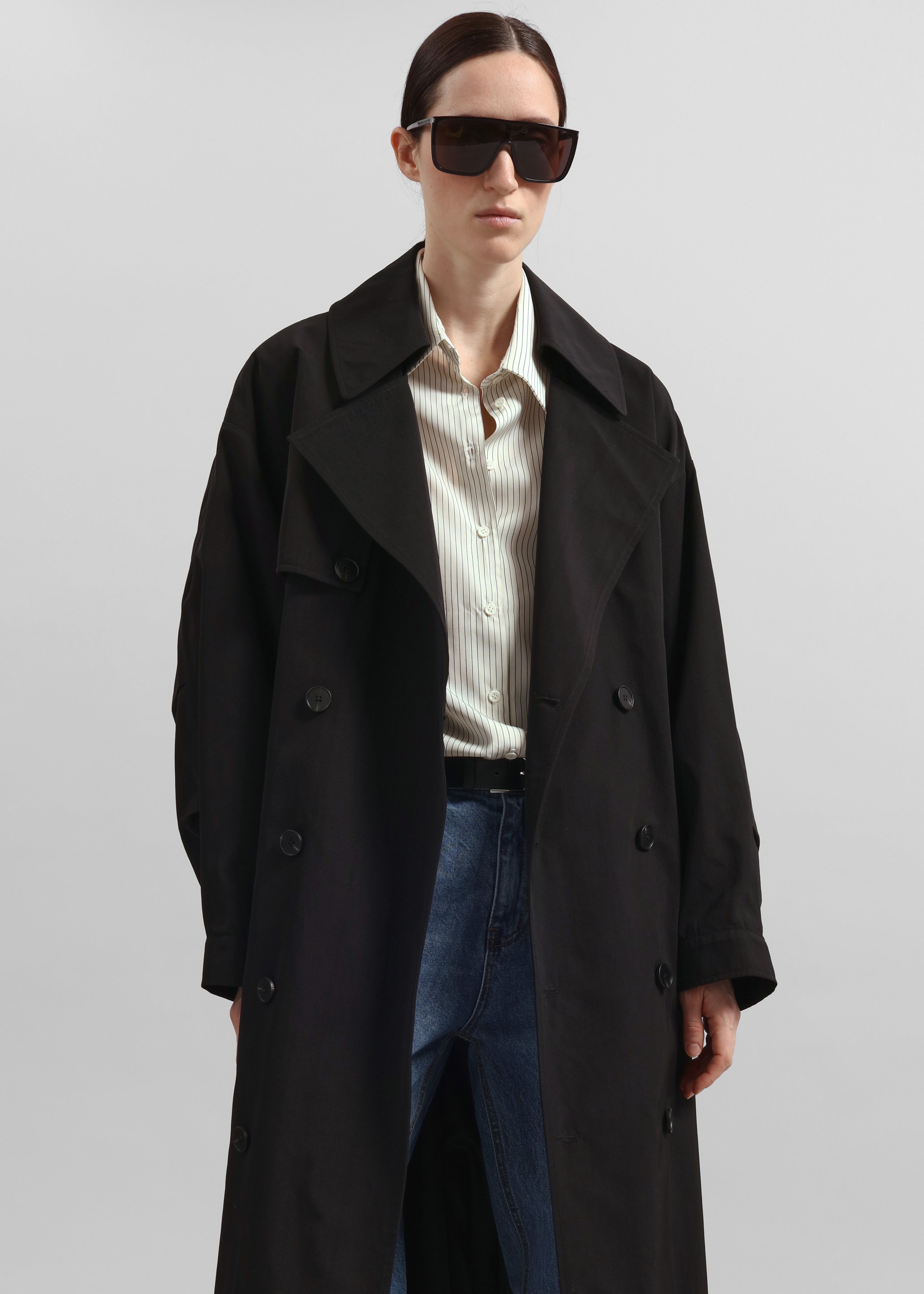 Mavis Oversized Trench - Black - 6