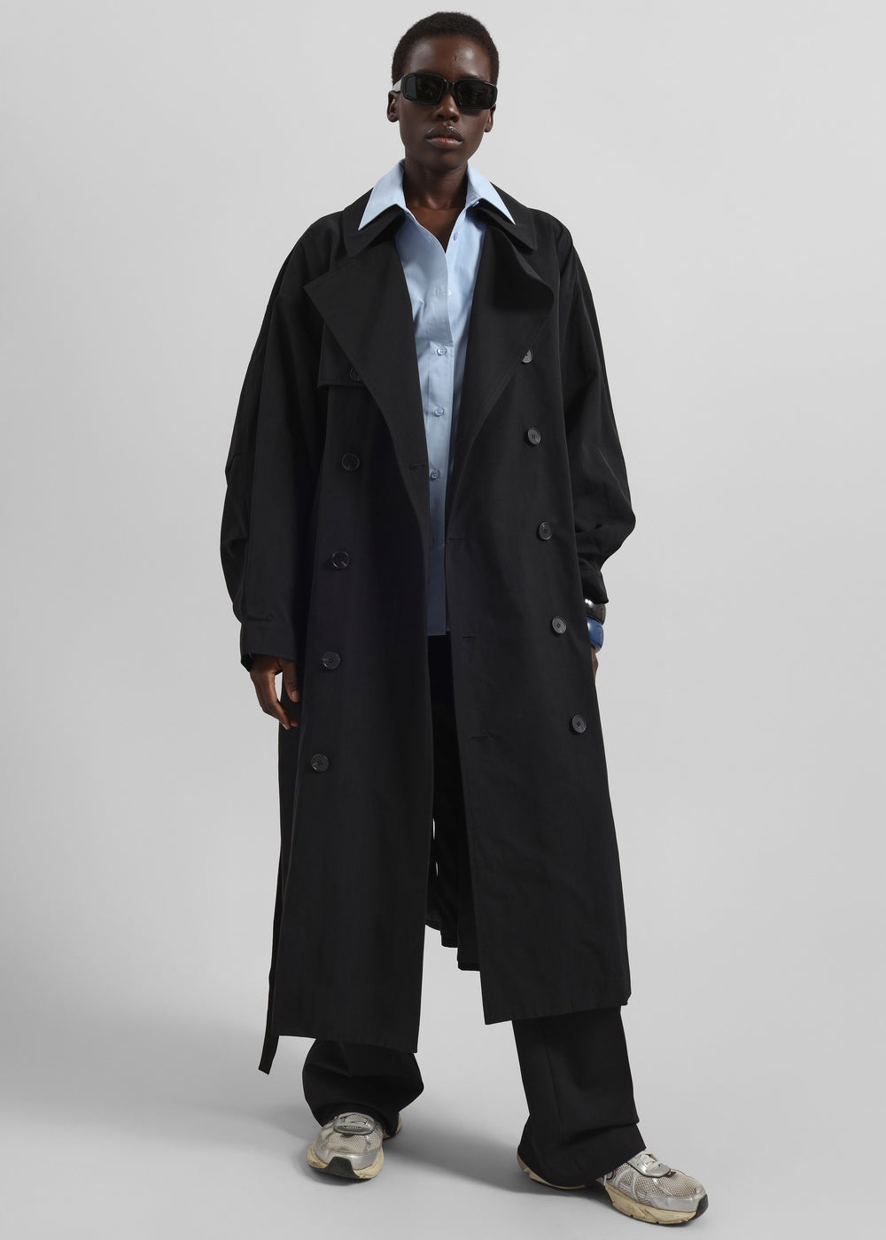 Mavis Oversized Trench - Black