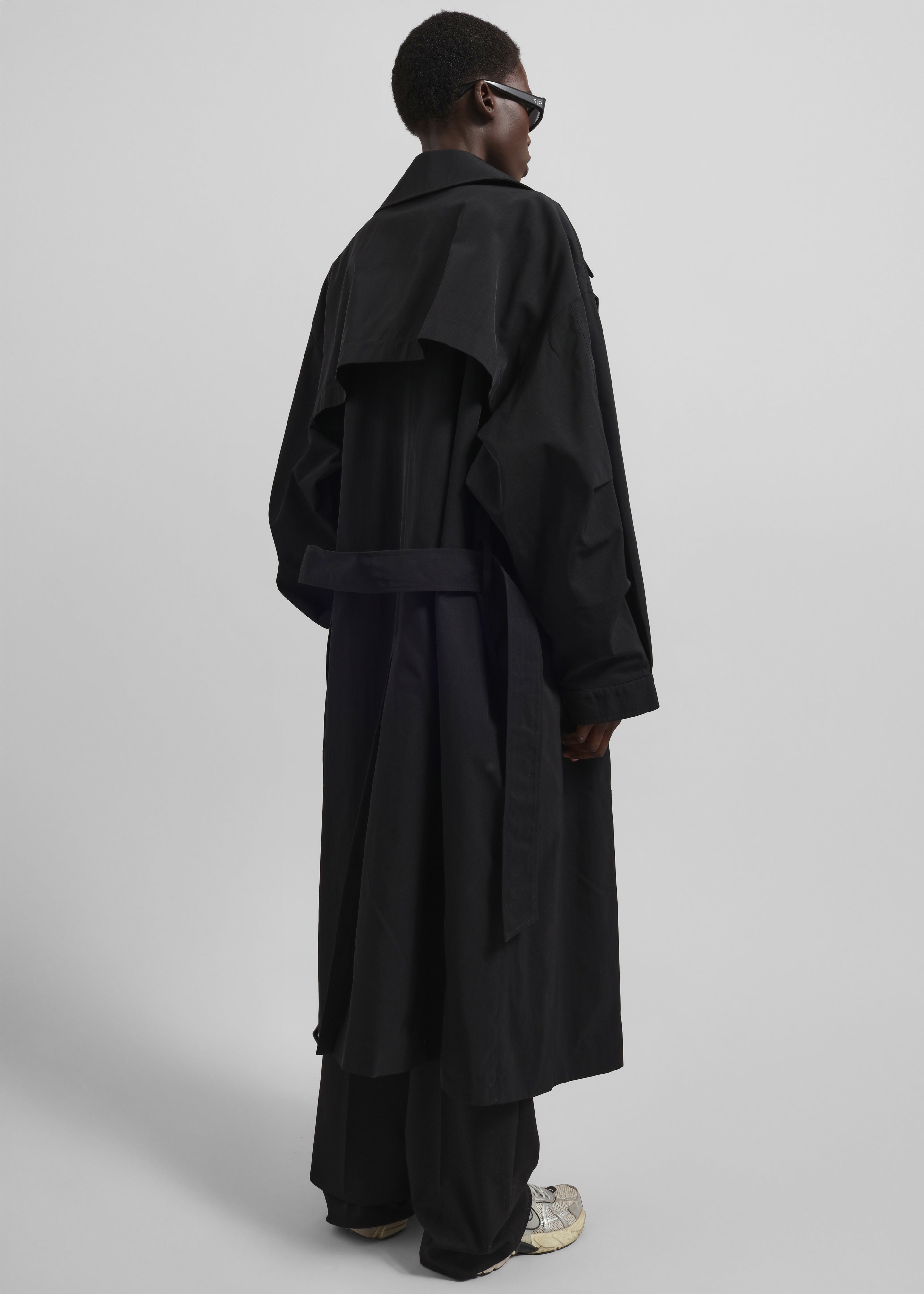 Mavis Oversized Trench - Black - 7