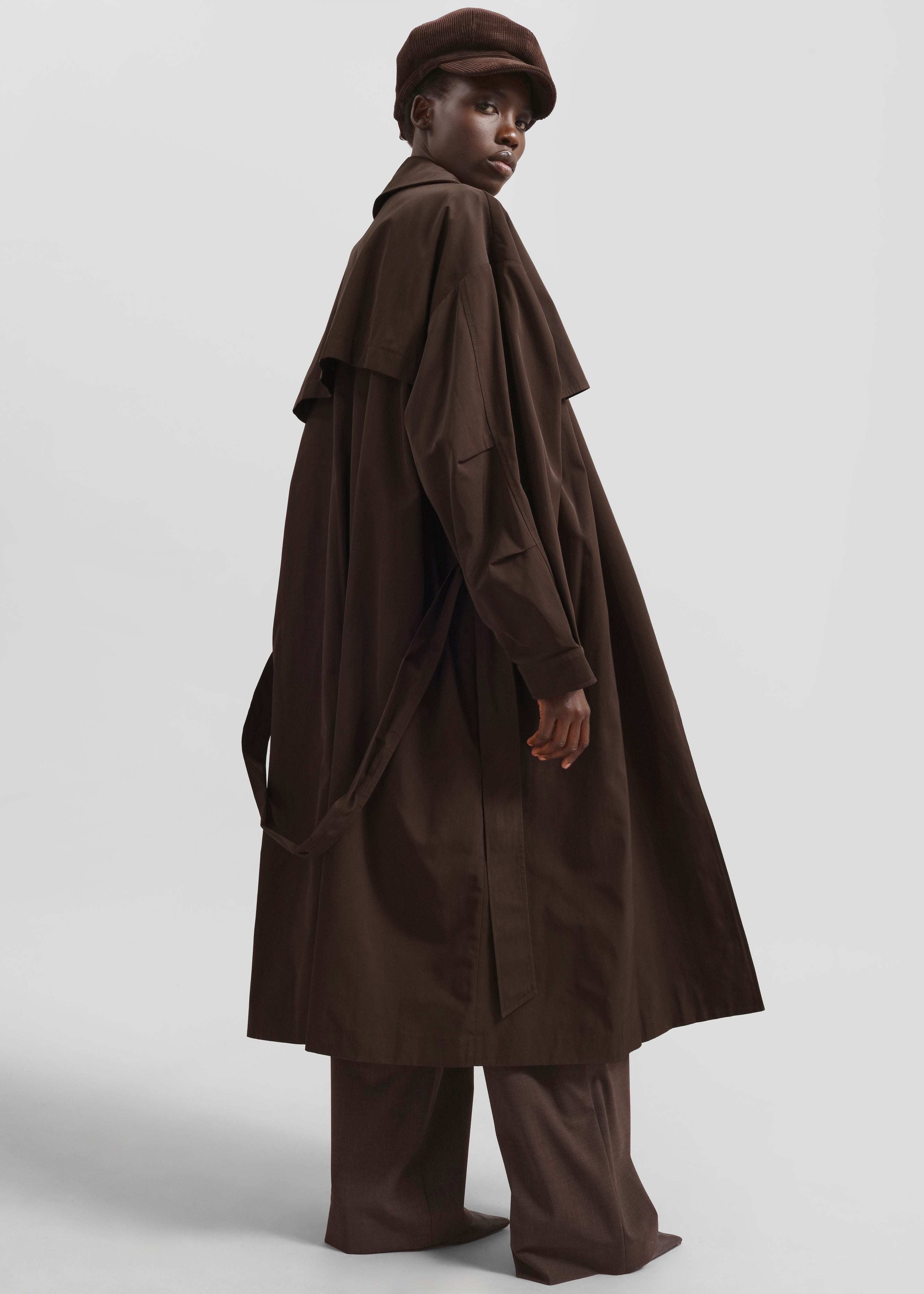 Mavis Oversized Trench - Brown - 6