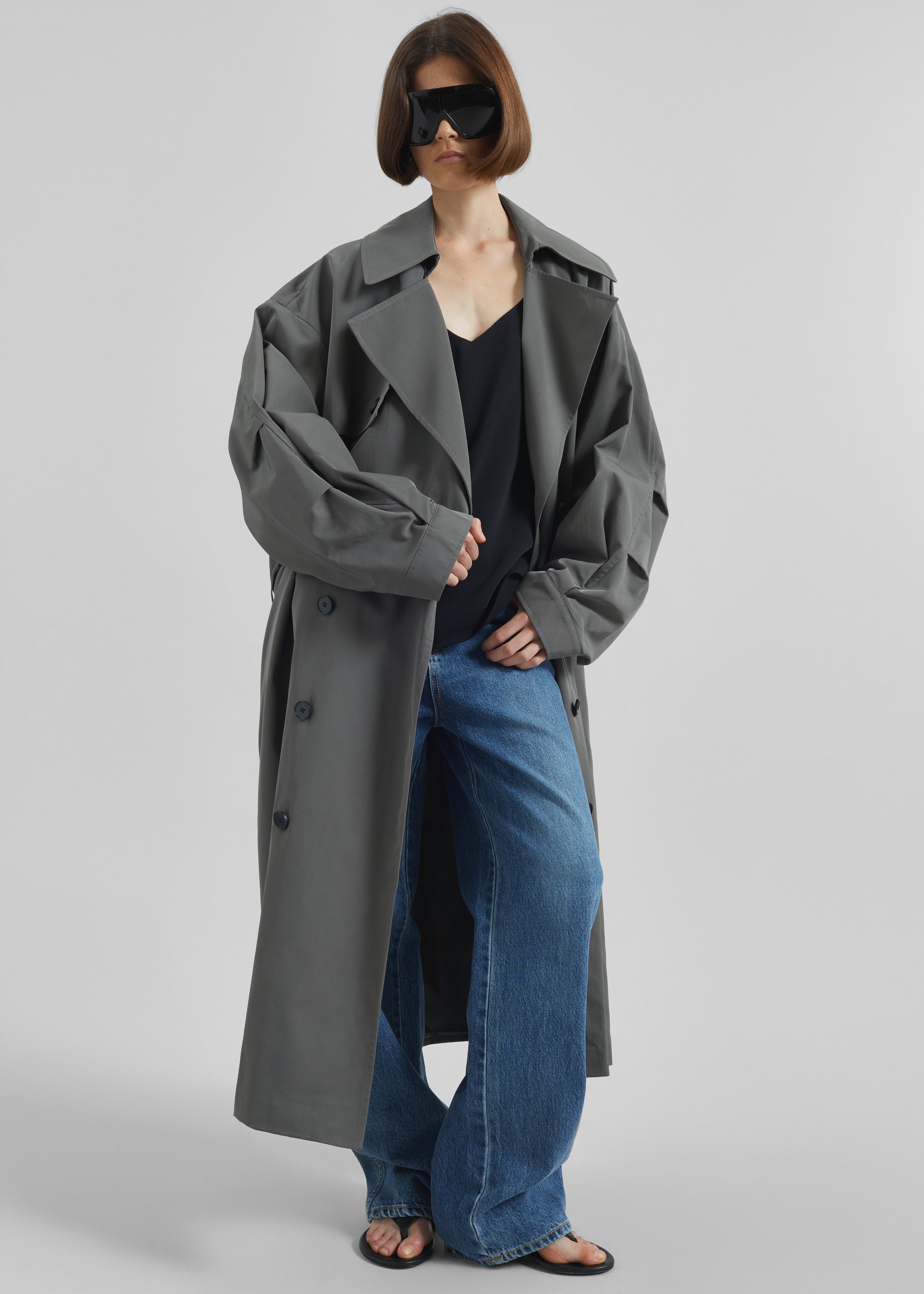 Mavis Oversized Trench - Grey - 6