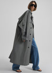 Mavis Oversized Trench - Grey