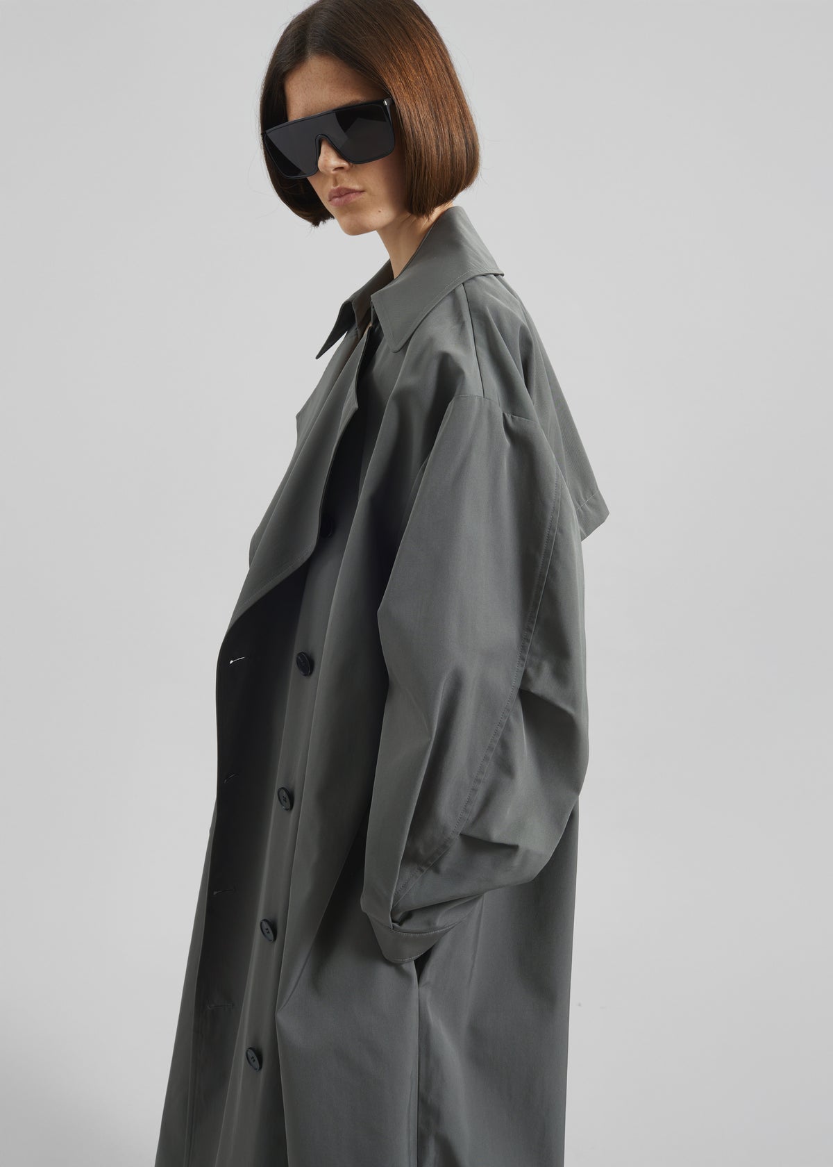 Mavis Oversized Trench - Grey - 2