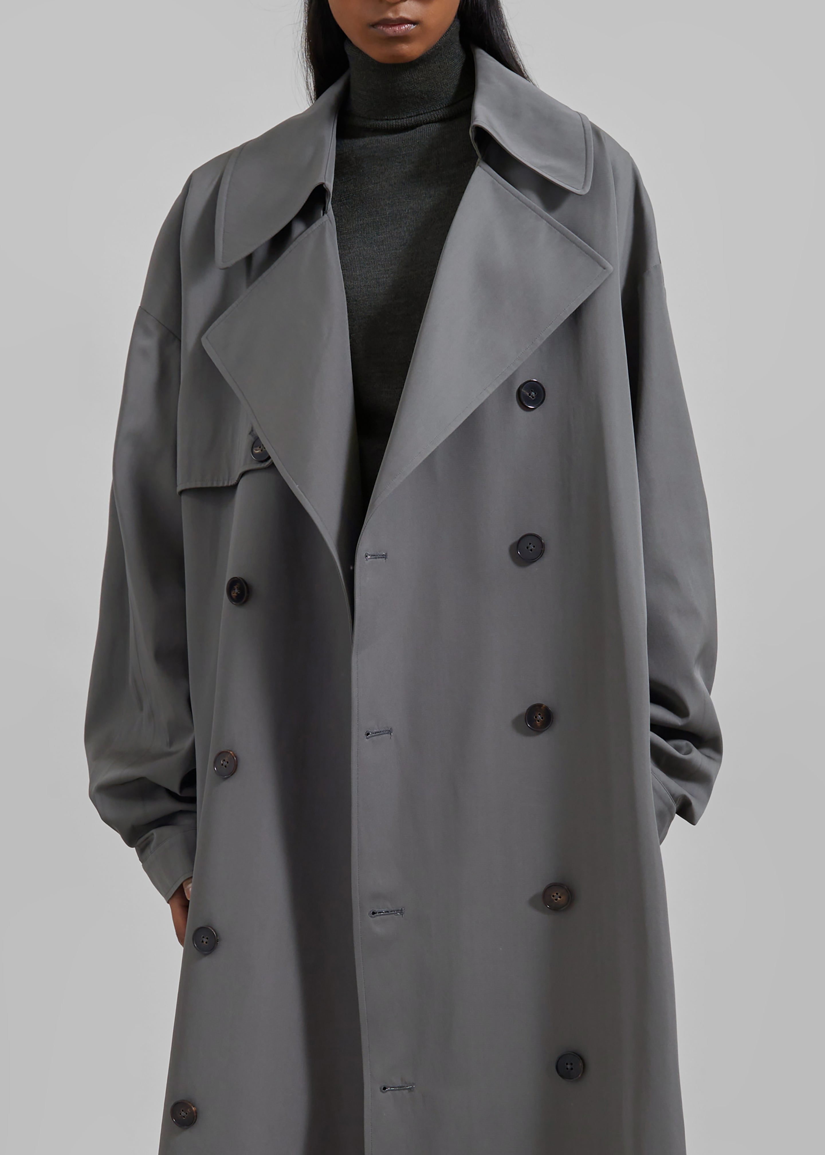 Mavis Oversized Trench - Grey - 6