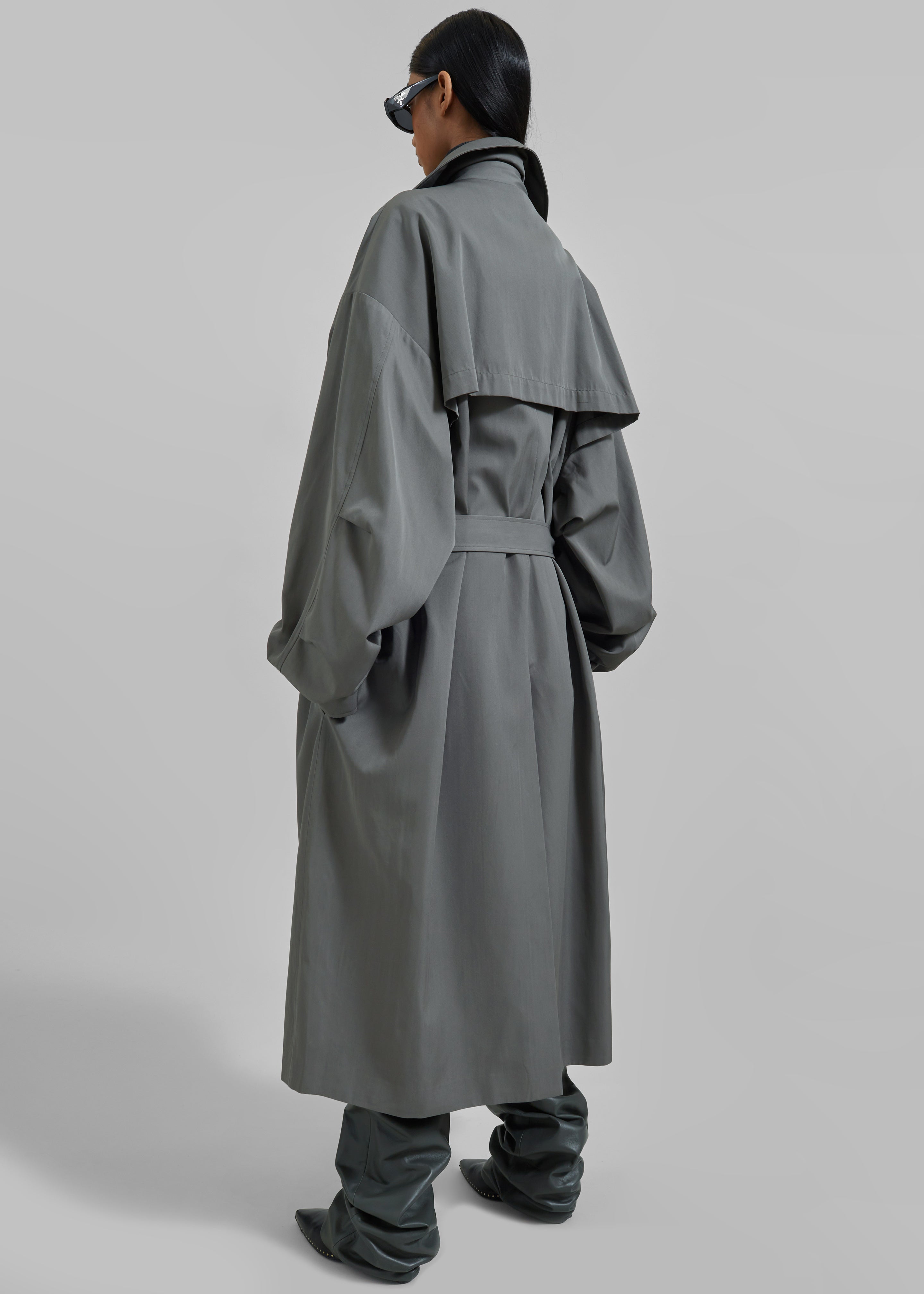 Mavis Oversized Trench - Grey - 10
