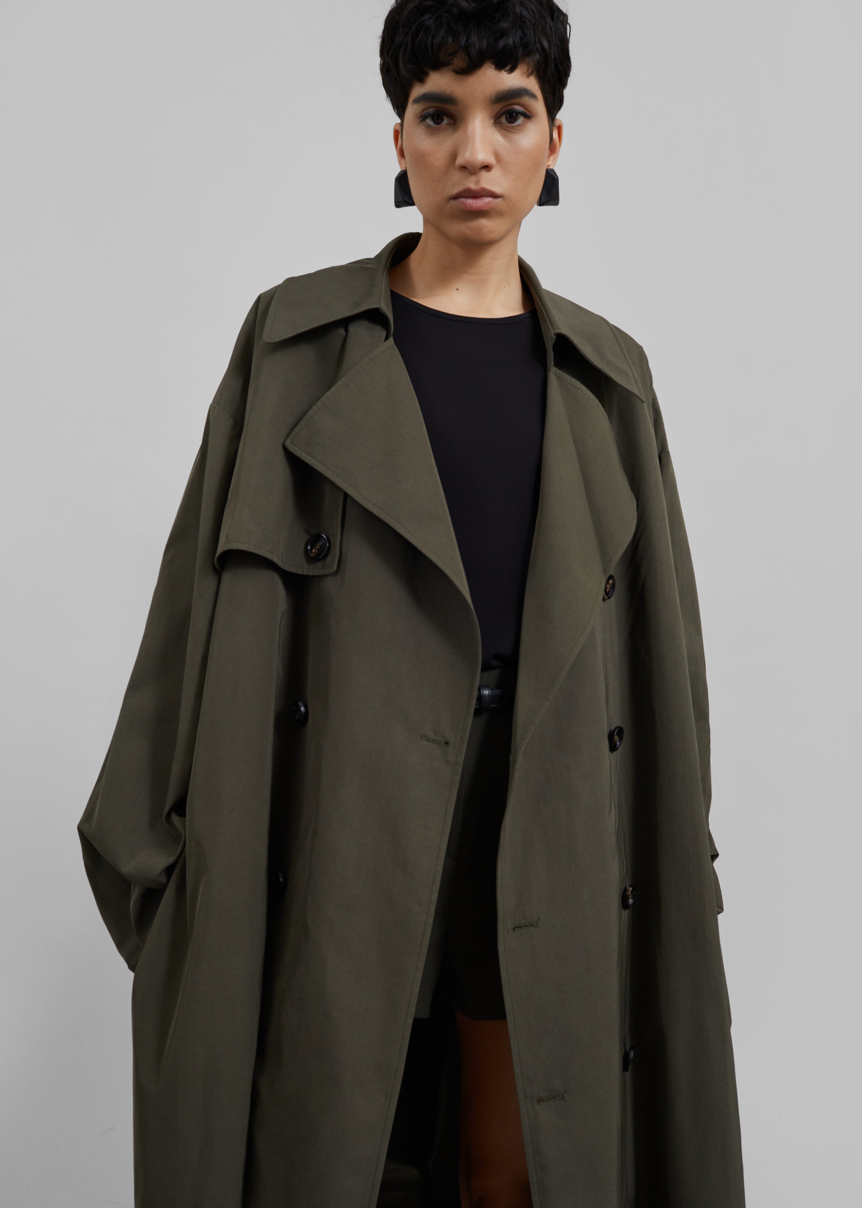 Mavis Oversized Trench - Khaki - 7