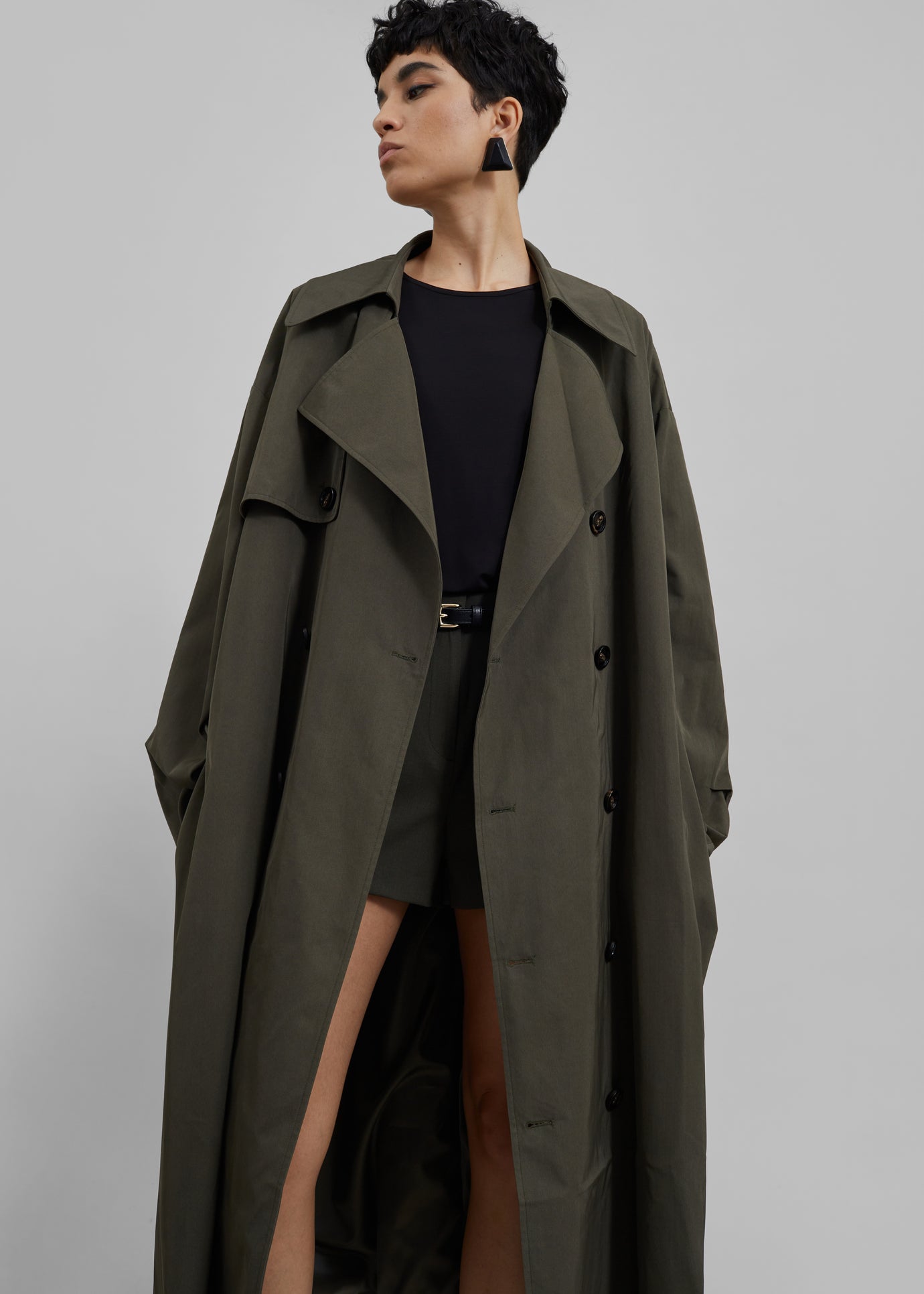 Mavis Oversized Trench - Khaki - 1