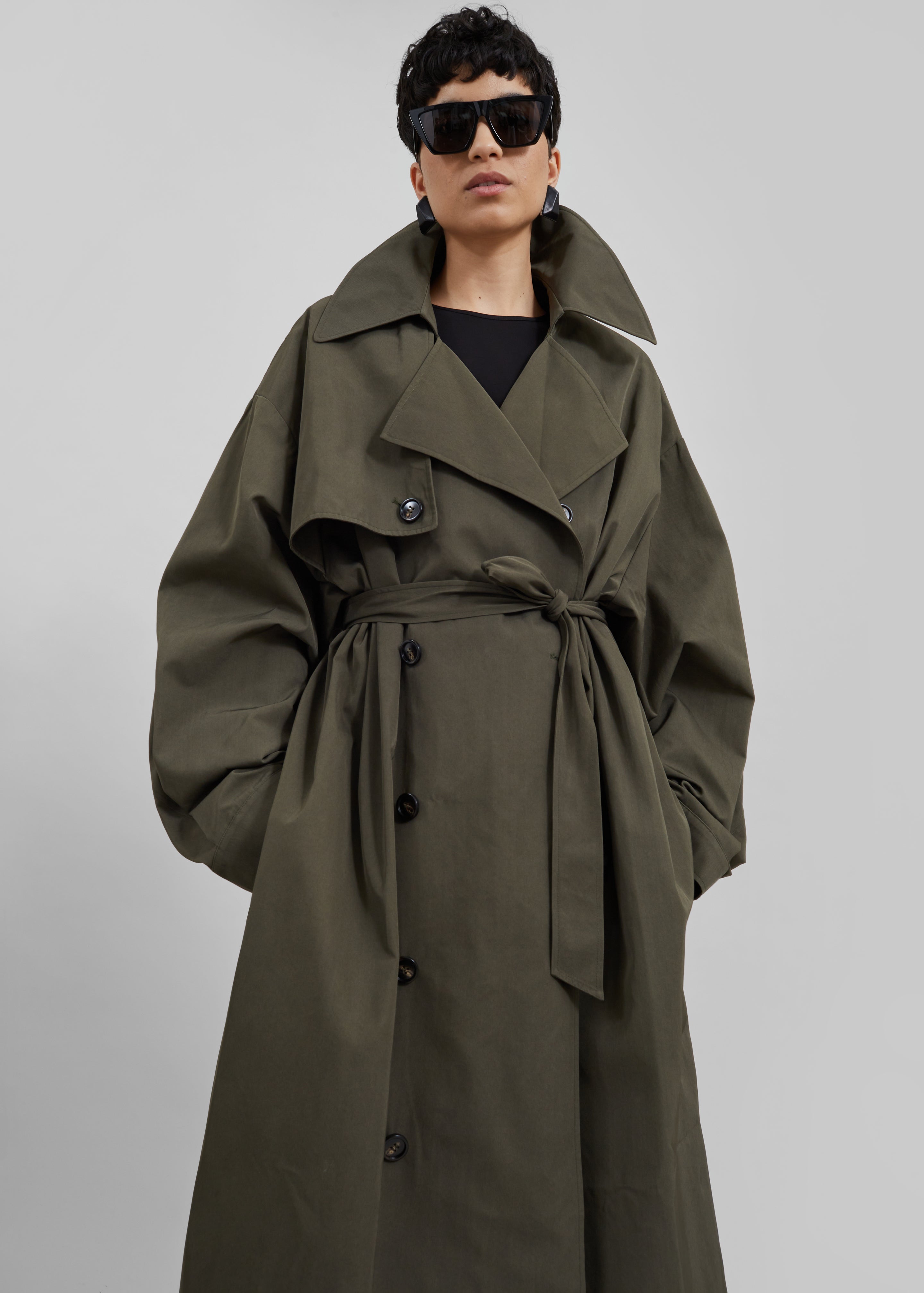 Mavis Oversized Trench - Khaki – The Frankie Shop