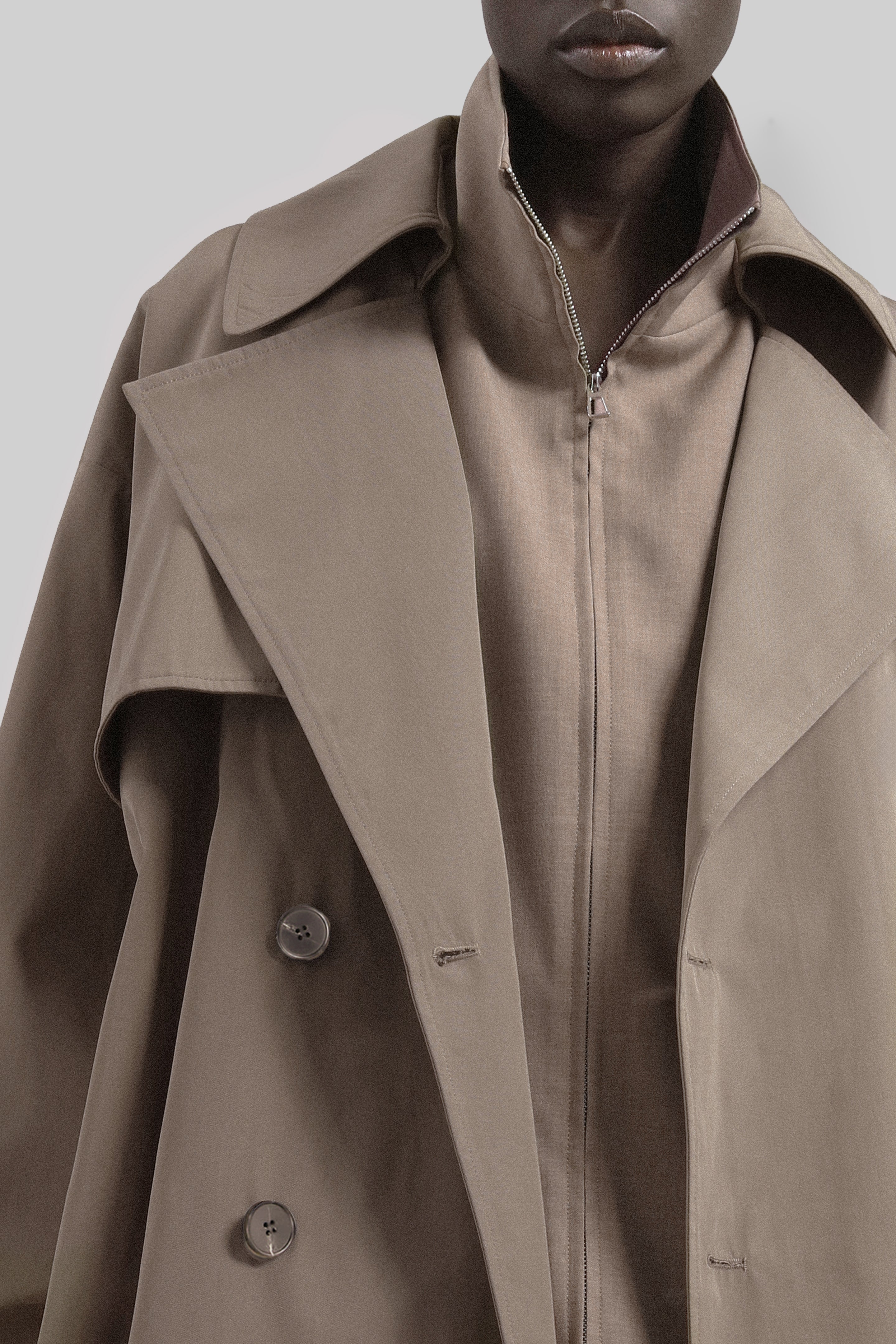 Mavis Oversized Trench - Taupe - 3