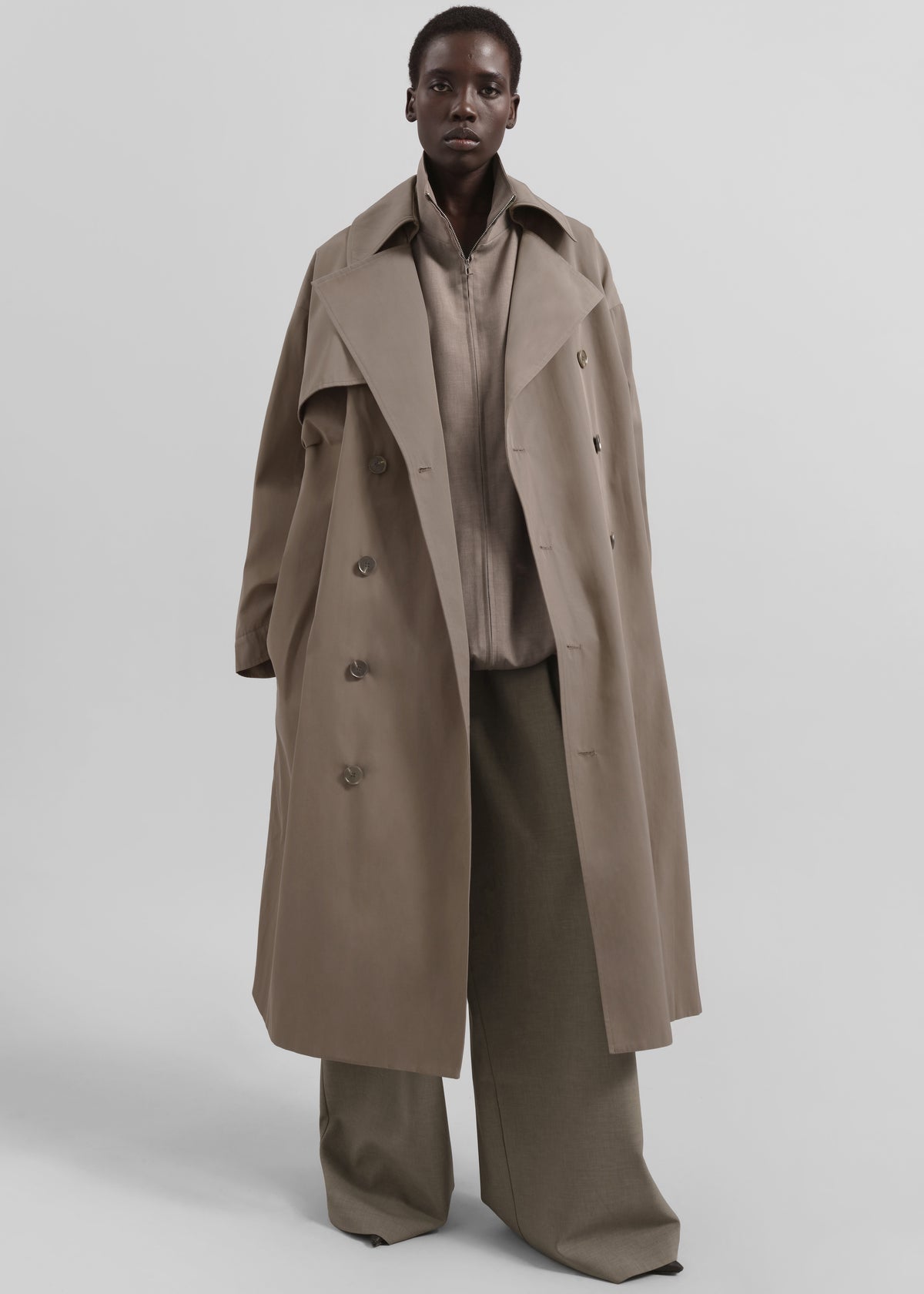 Mavis Oversized Trench - Taupe - 4