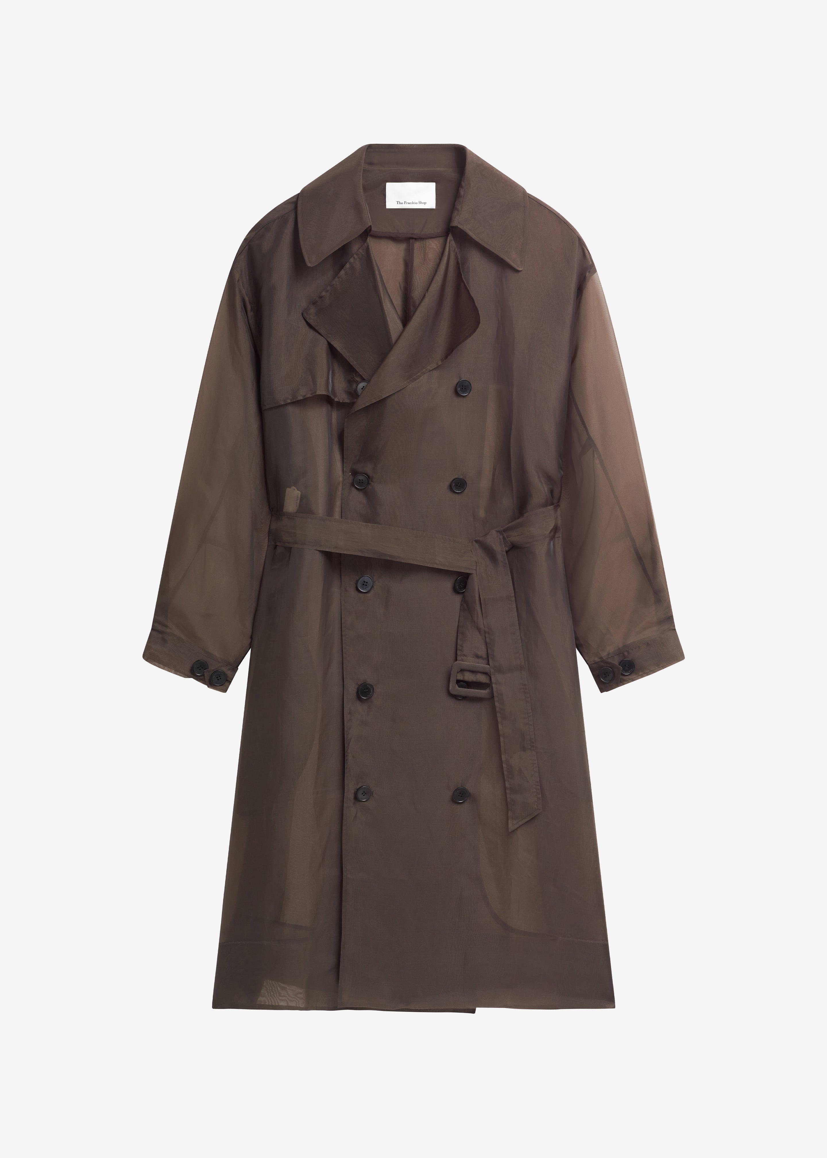 Mavis Oversized Sheer Trench - Brown – The Frankie Shop