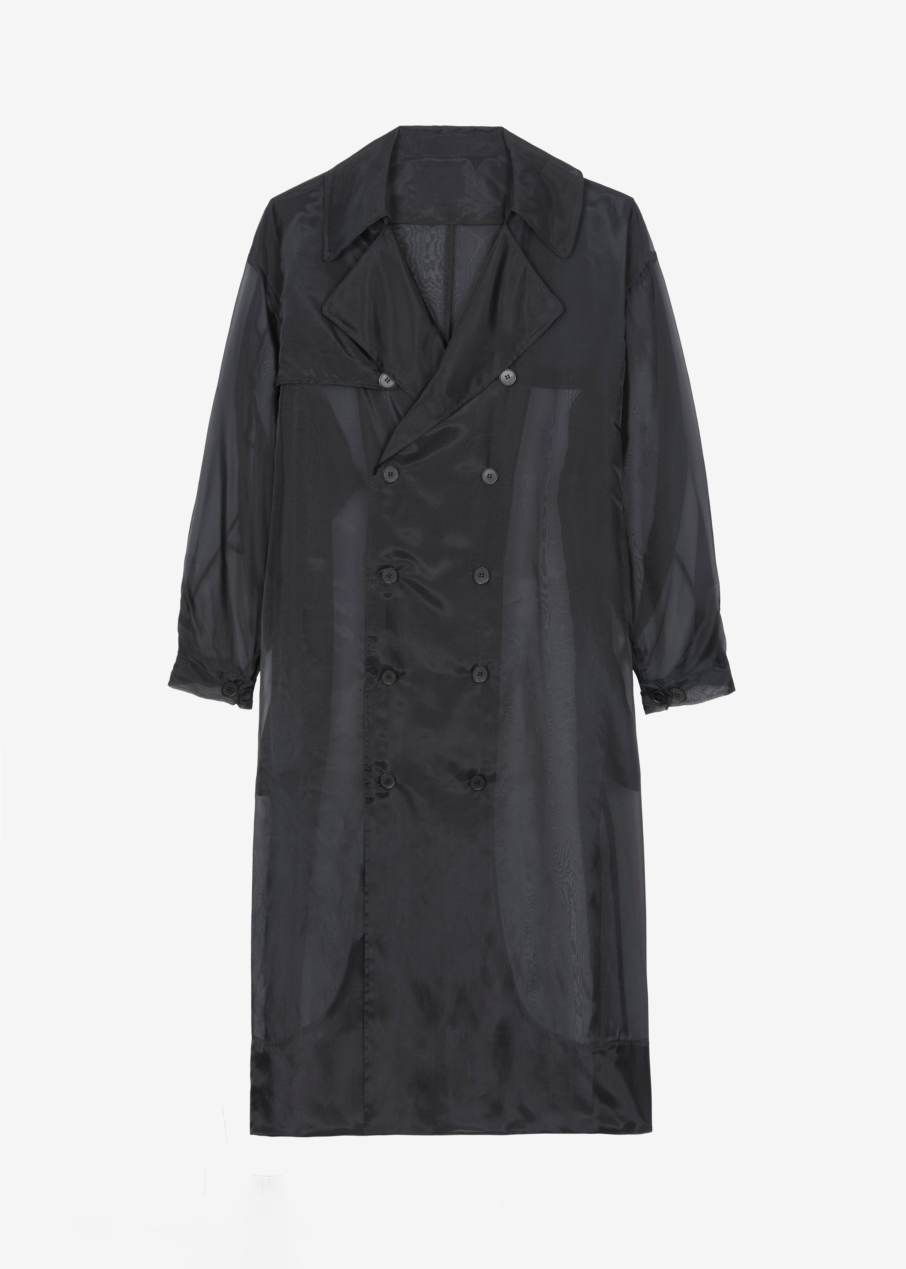 Mavis Oversized Sheer Trench - Black - 12