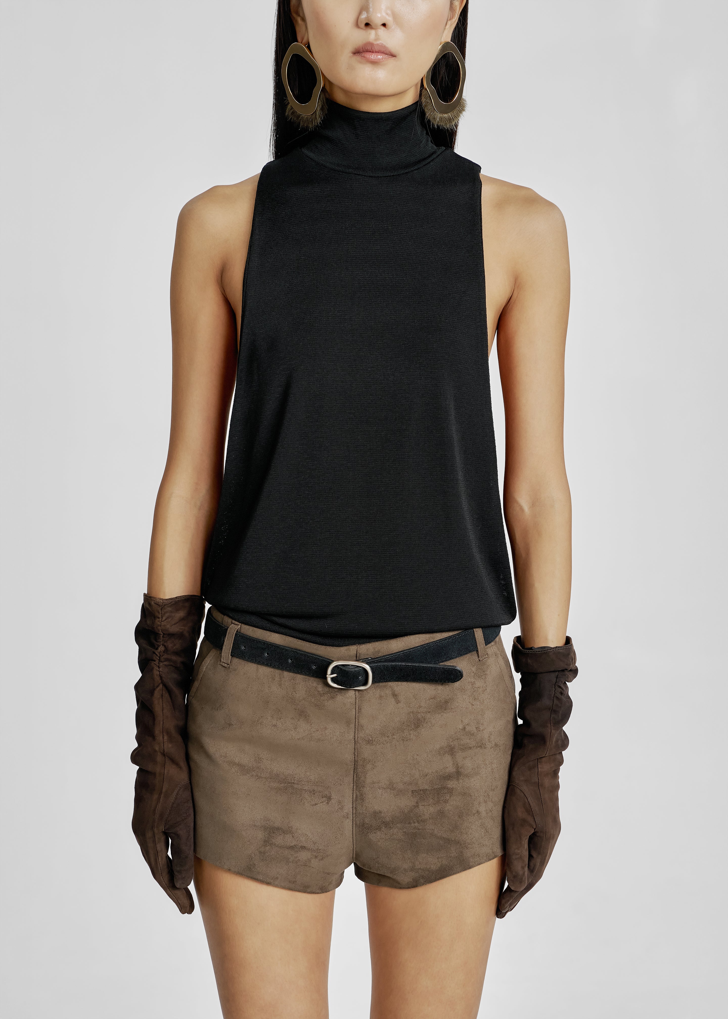 Maxen Mock Neck Bodysuit - Black - 7