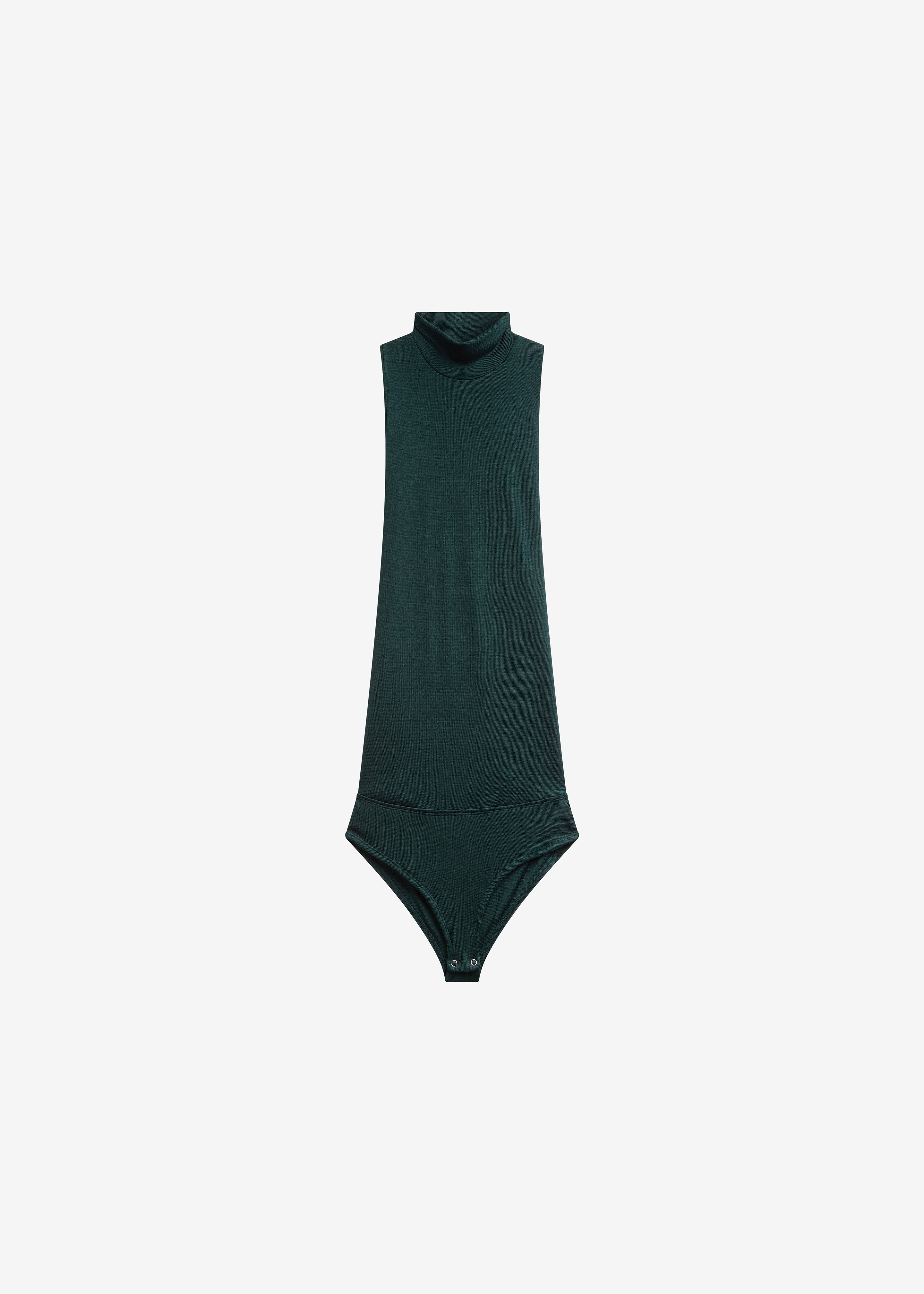 Maxen Mock Neck Bodysuit - Deep Green - 10