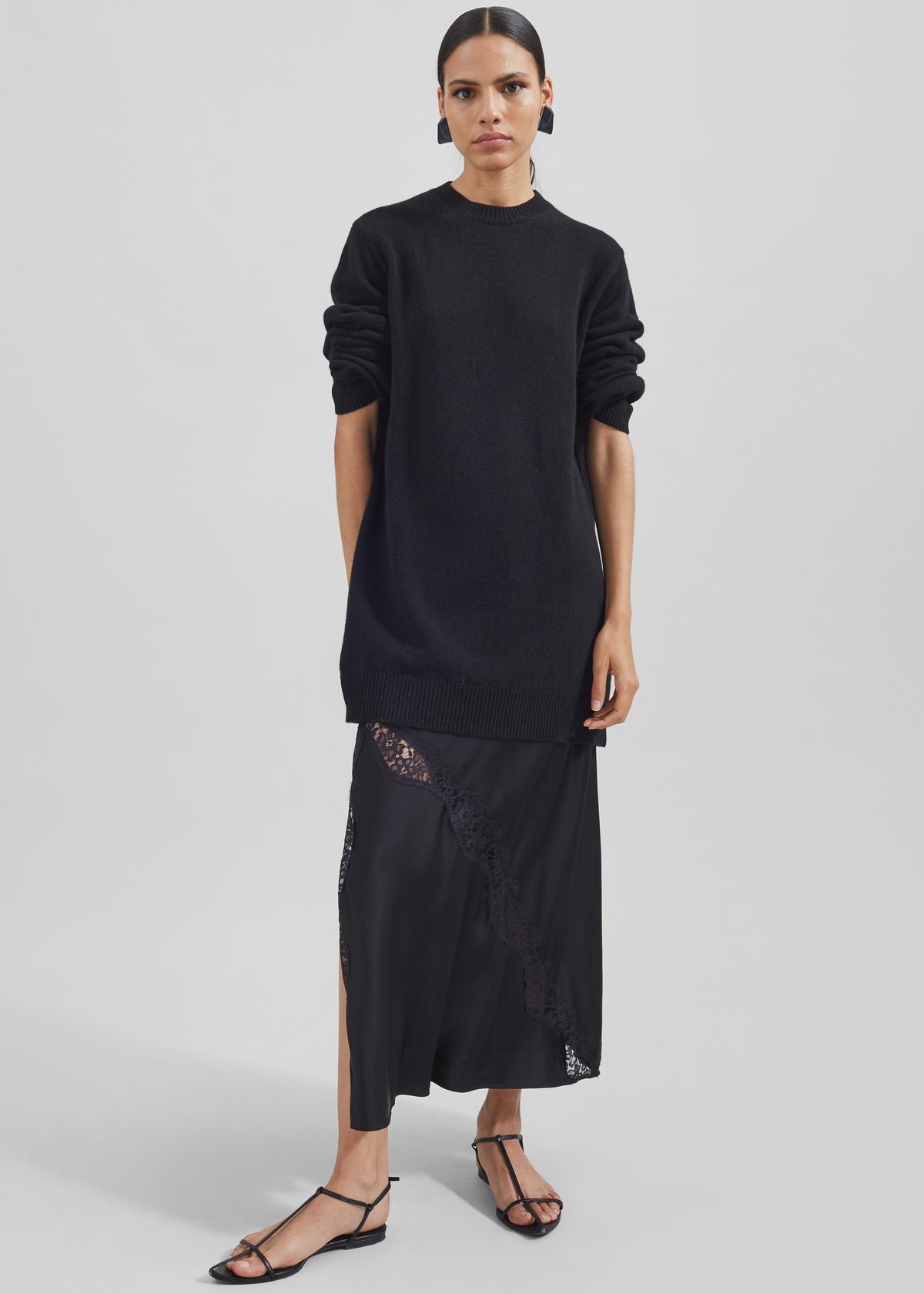 The Frankie Shop Maxime Knit Sweater Dress - Black The Frankie Shop Maxime Knit Sweater Dress - Black
