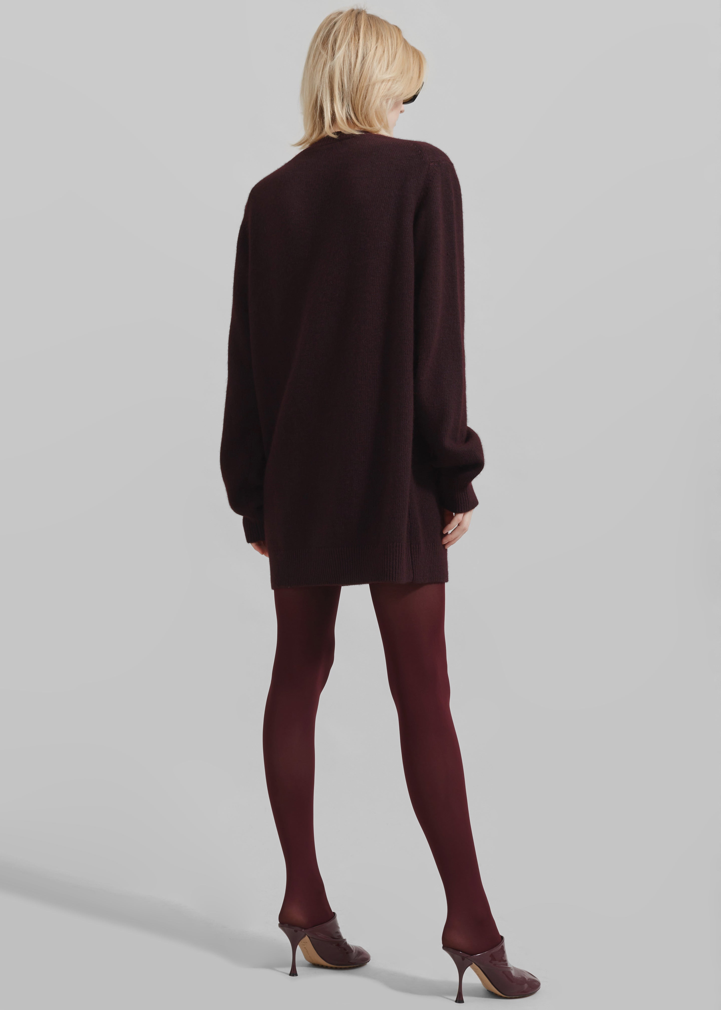 Maxime Knit Sweater Dress - Dark Plum - 8