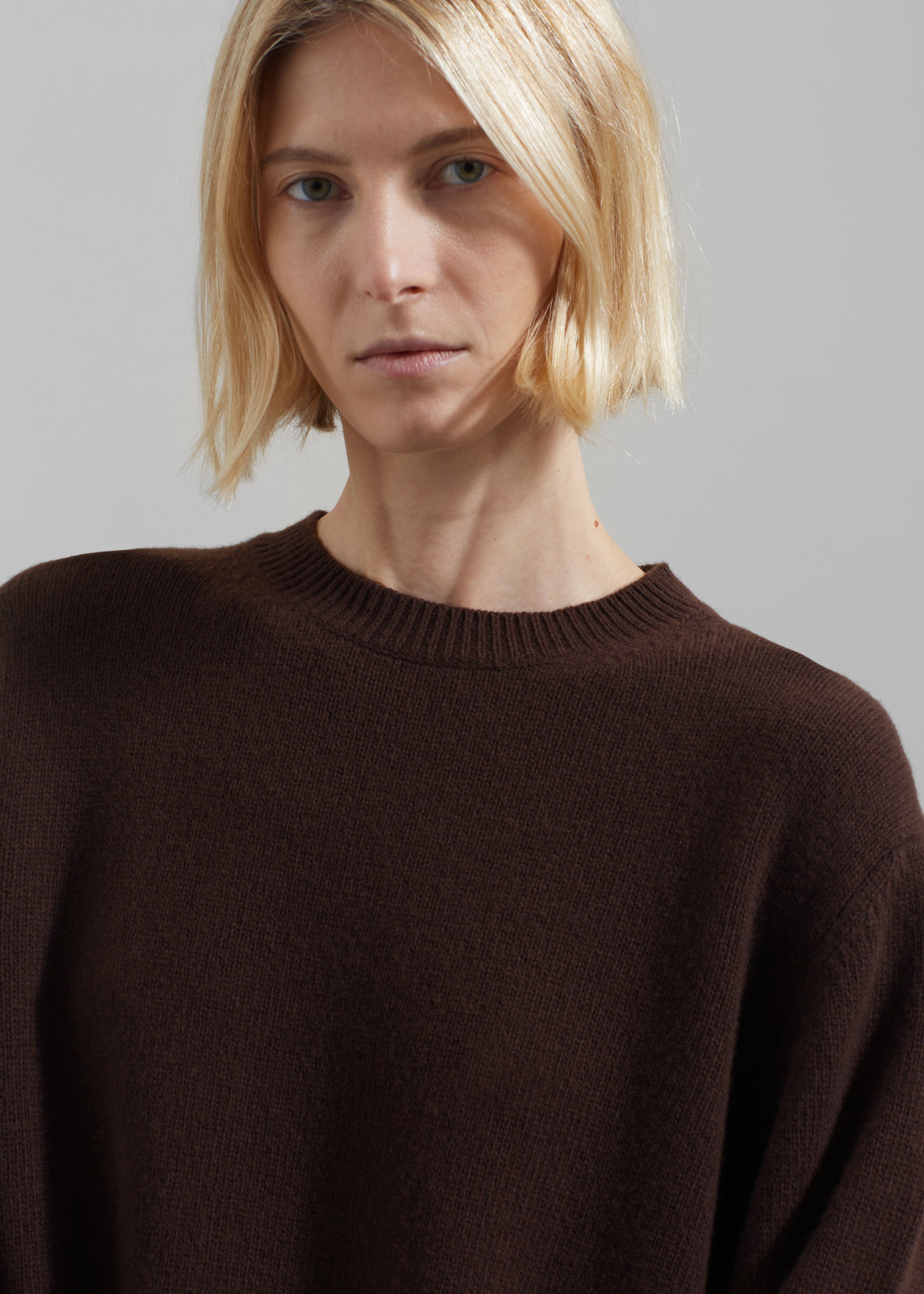 Maxime Knit Sweater Dress - Brown The Frankie Shop Maxime Knit Sweater Dress - Brown The Frankie Shop